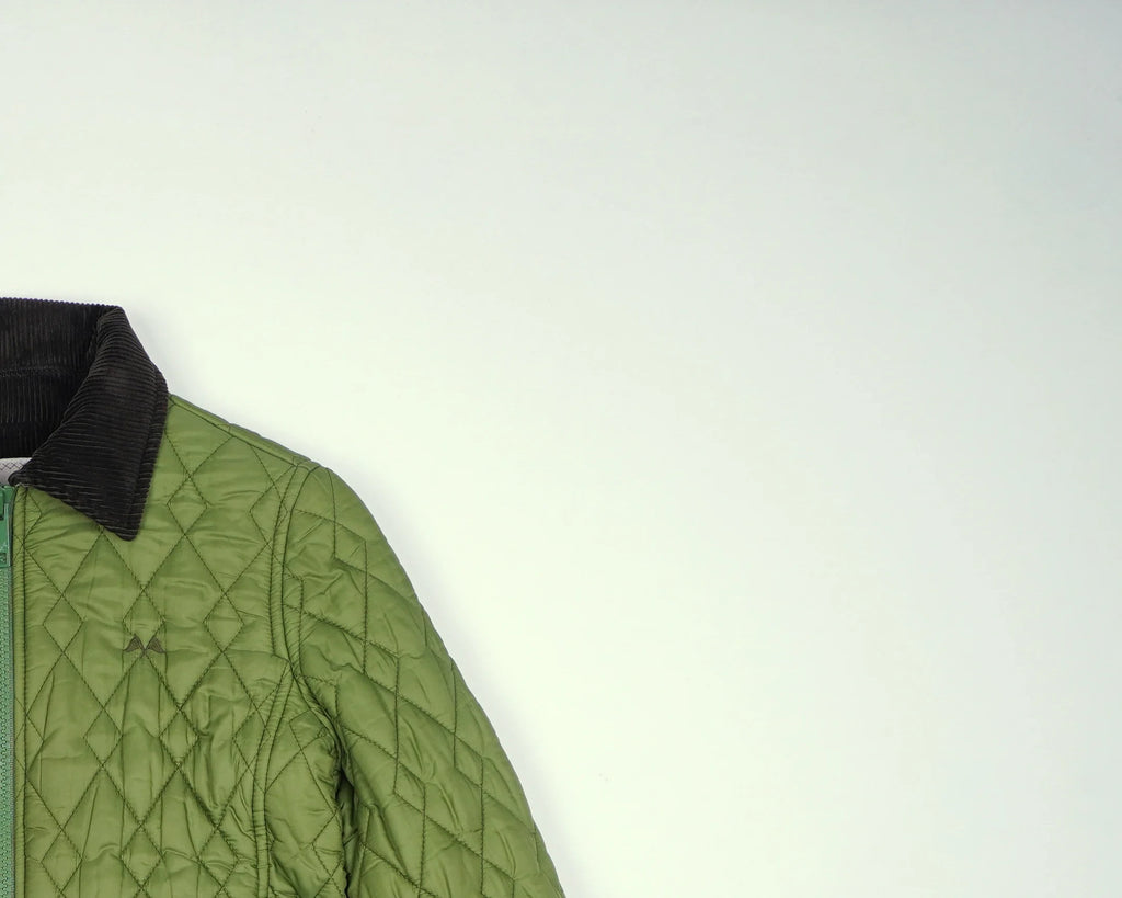 Burberry Green Quilted Jacket XXS Polyester