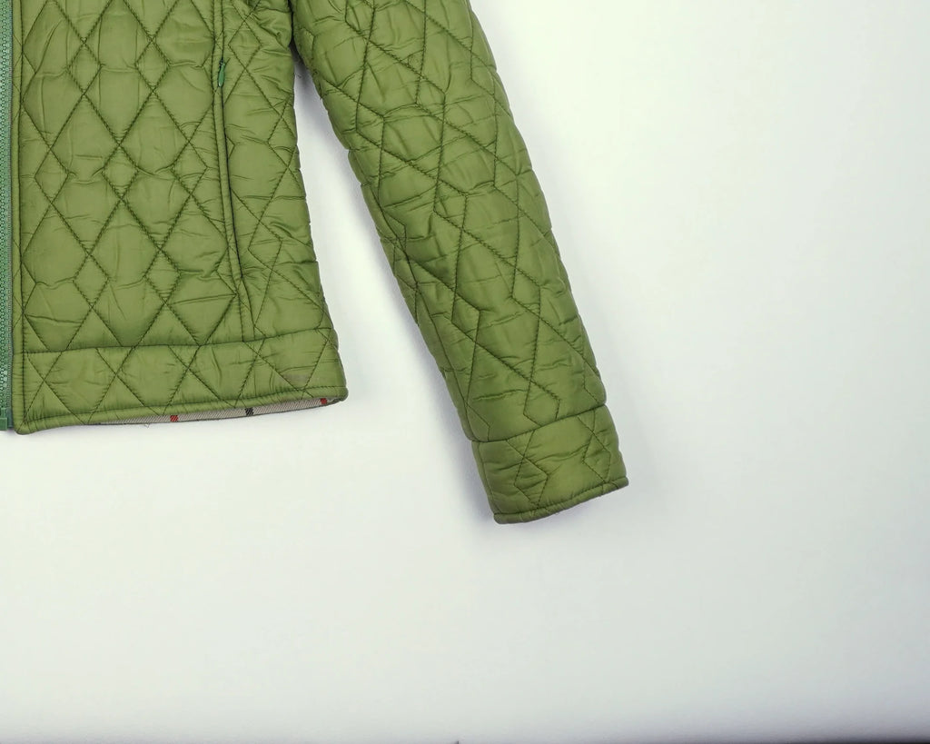 Burberry Green Quilted Jacket XXS Polyester