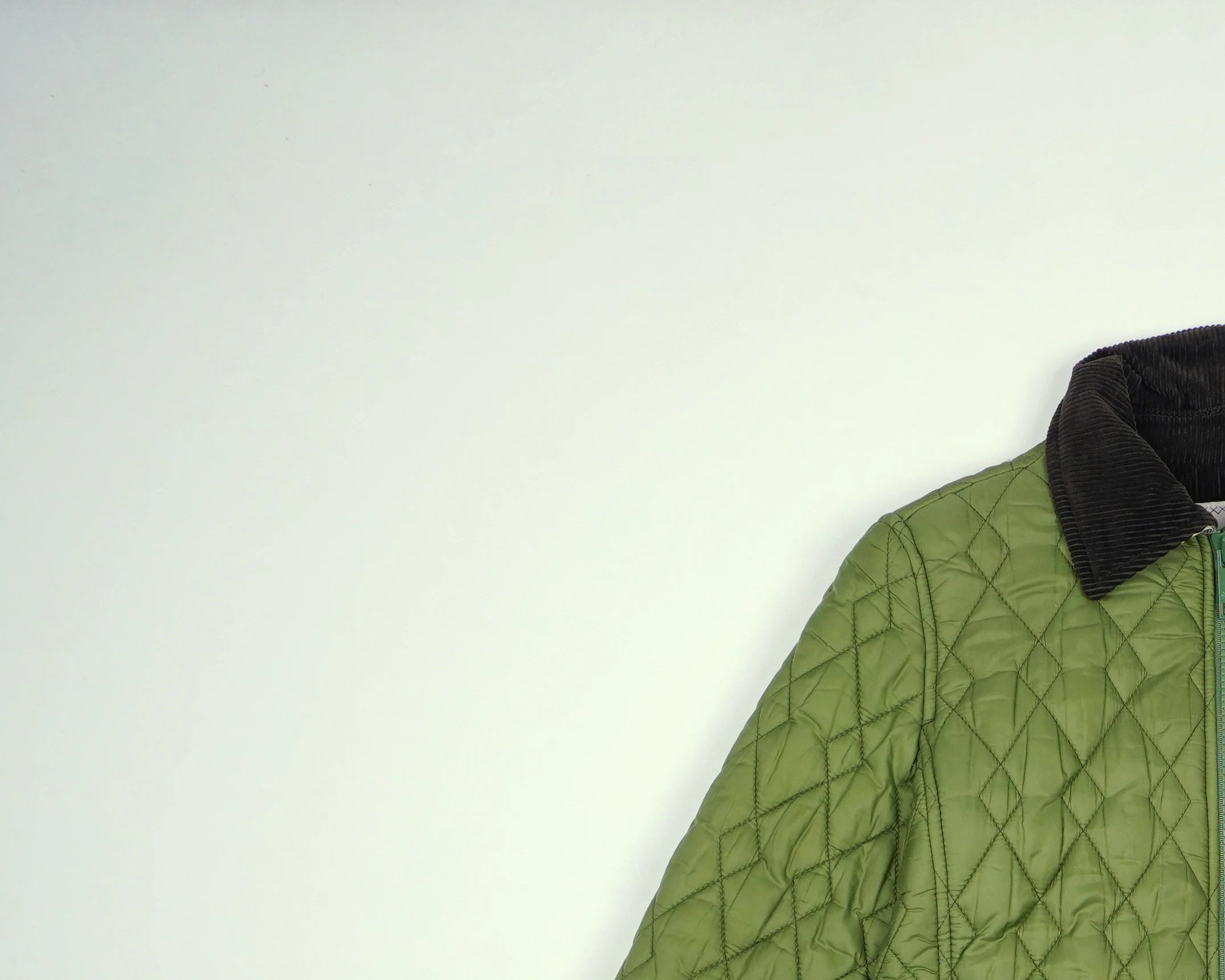 Burberry Green Quilted Jacket XXS Polyester