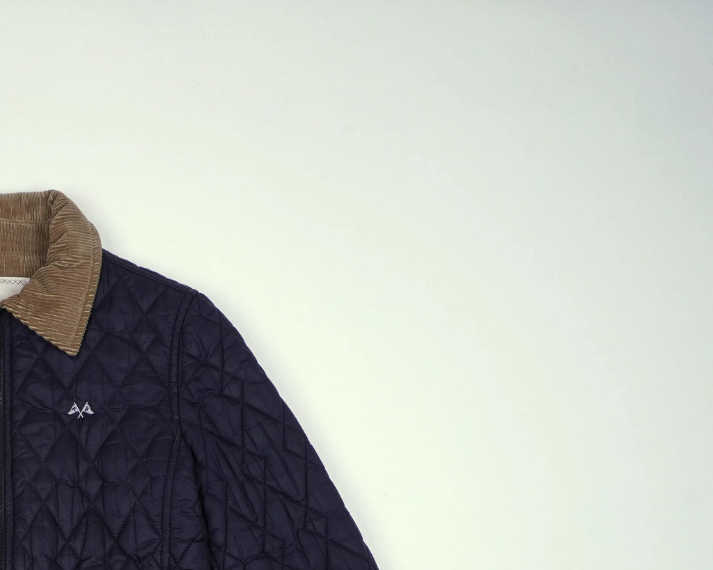 Burberry Navy Quilted Jacket XXS Polyester