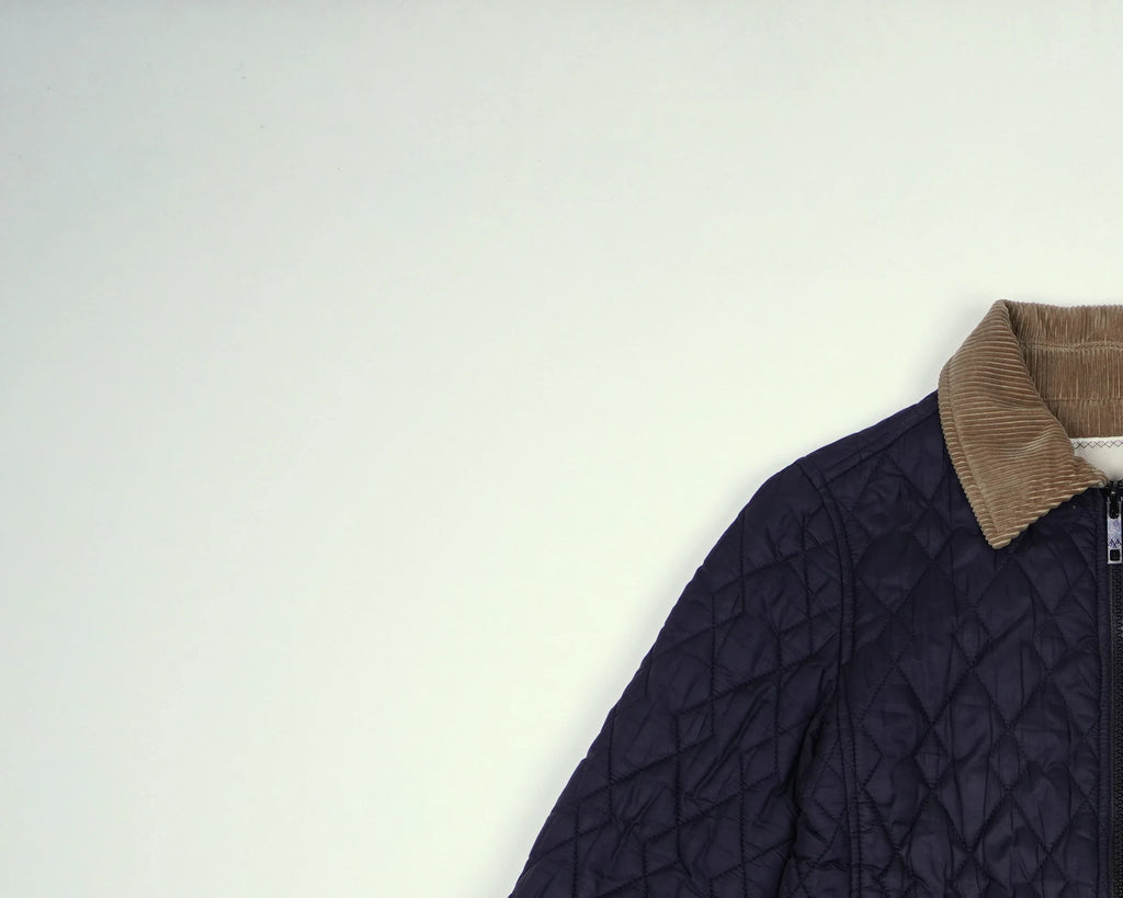 Burberry Navy Quilted Jacket XXS Polyester