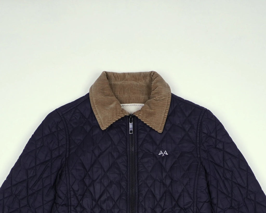 Burberry Navy Quilted Jacket XXS Polyester