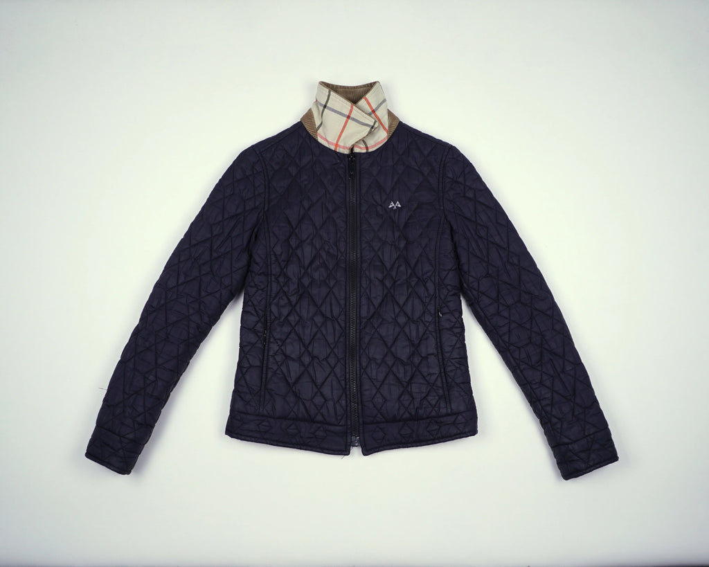 Burberry Navy Quilted Jacket XXS Polyester