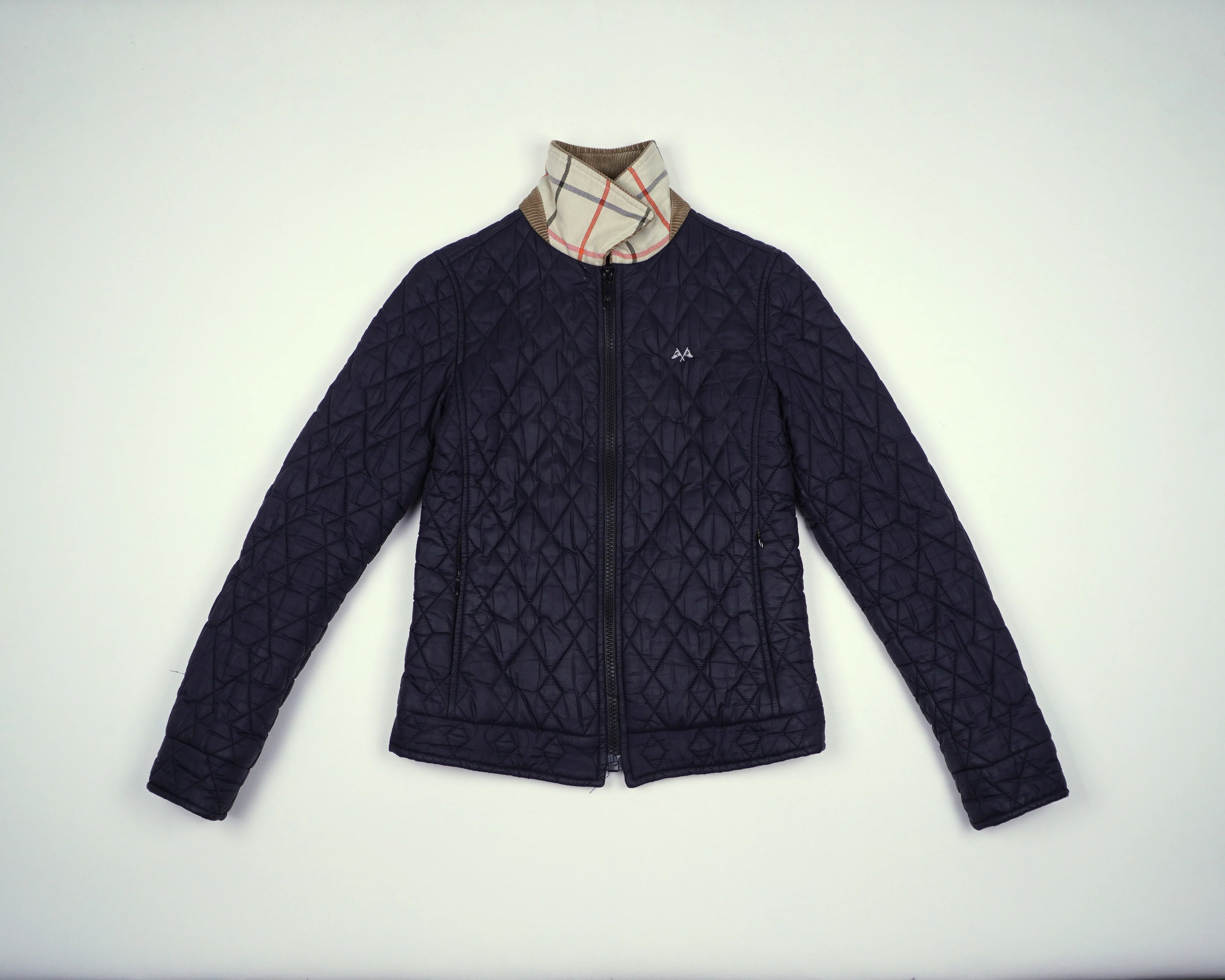Burberry Navy Quilted Jacket XXS Polyester