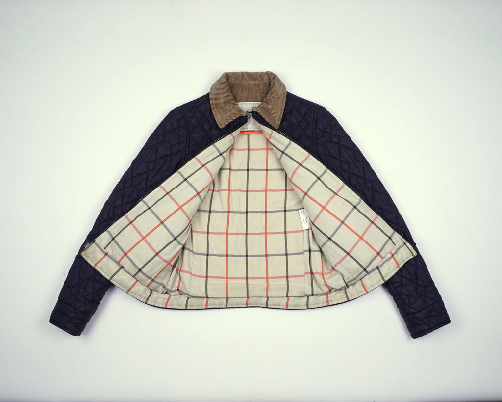 Burberry Navy Quilted Jacket XXS Polyester