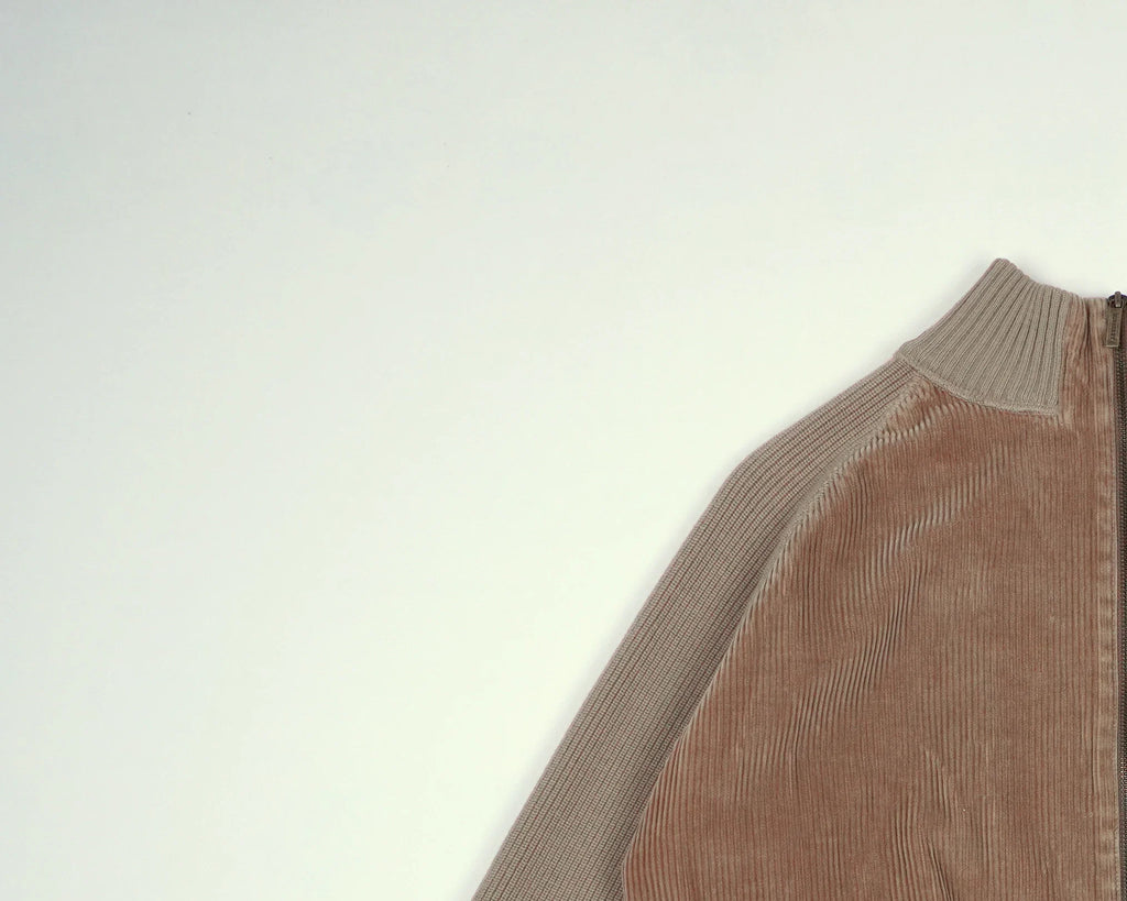 Burberry Beige Bomber Jacket S Corduroy