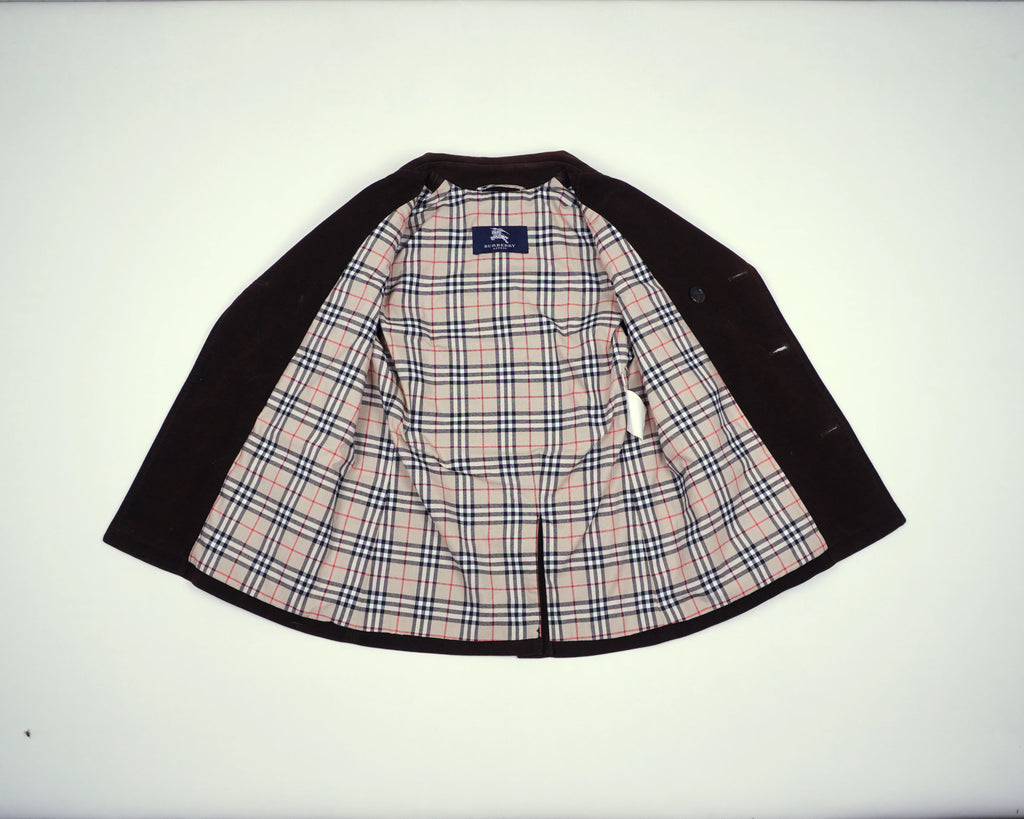 Burberry Brown Coat S Suede