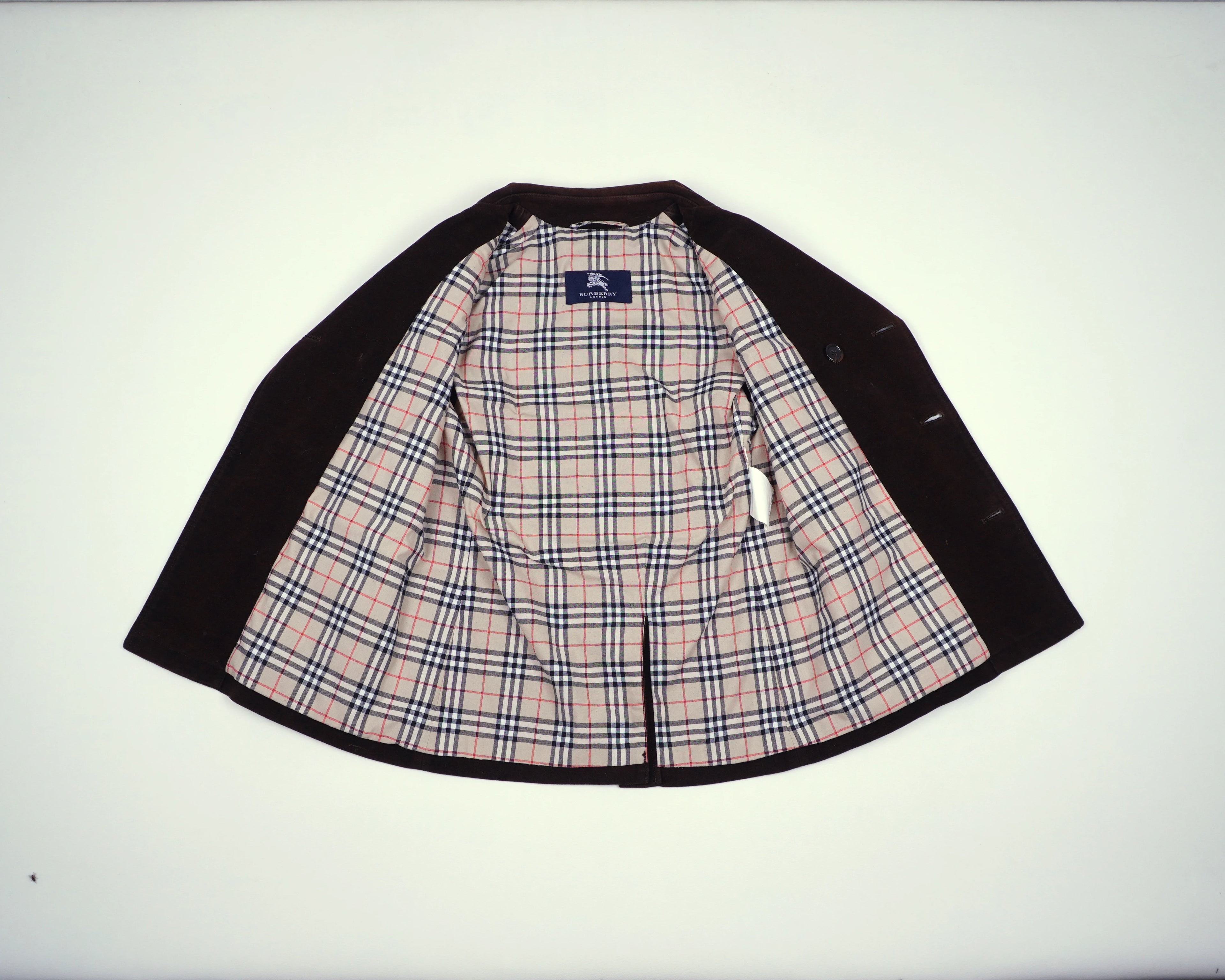 Burberry Brown Coat S Suede