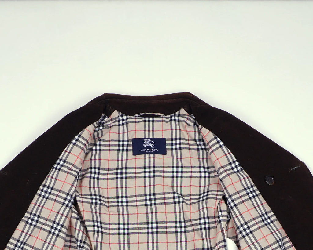 Burberry Brown Coat S Suede