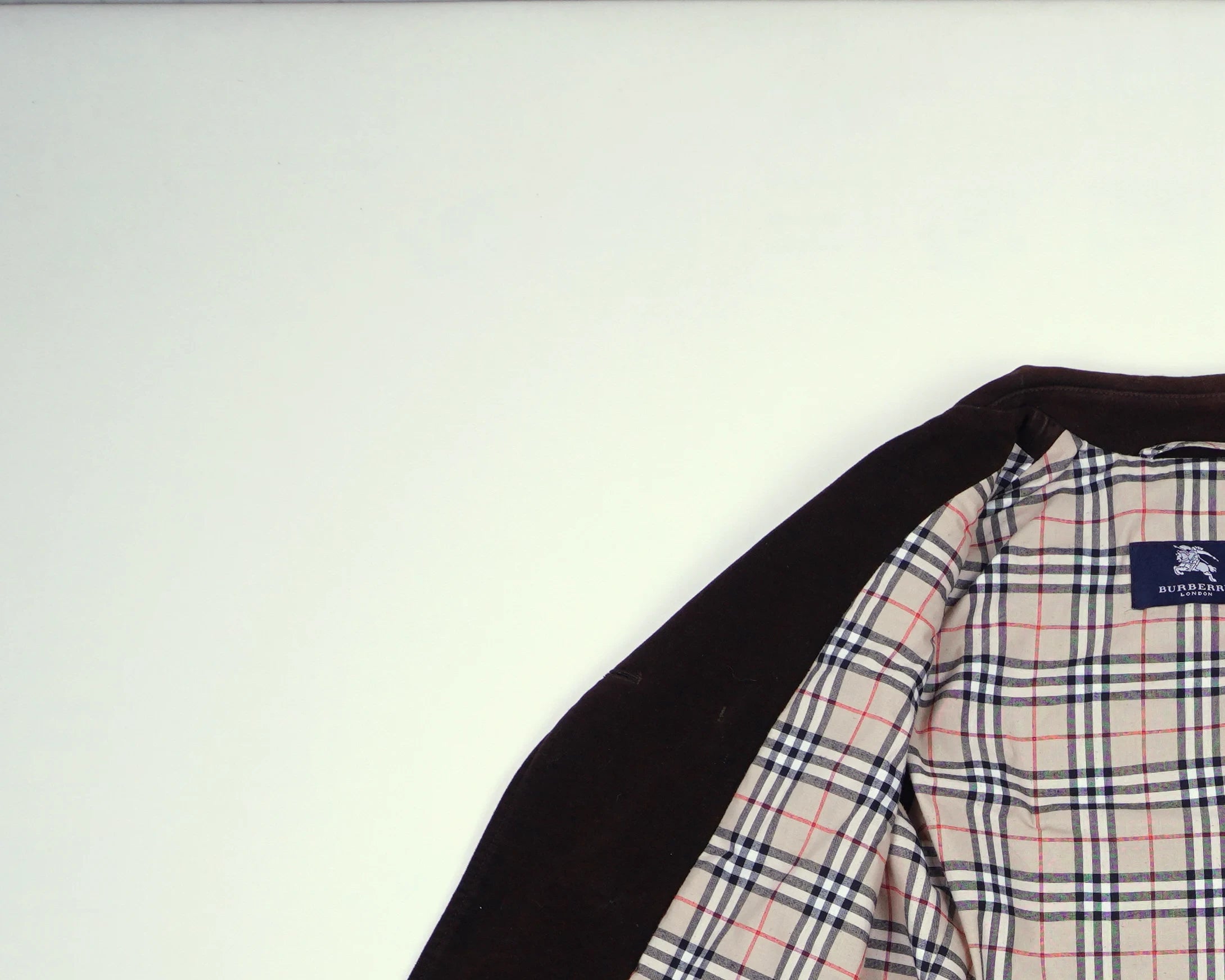 Burberry Brown Coat S Suede