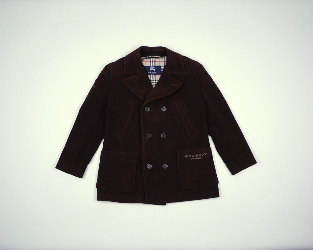 Burberry Brown Coat S Suede
