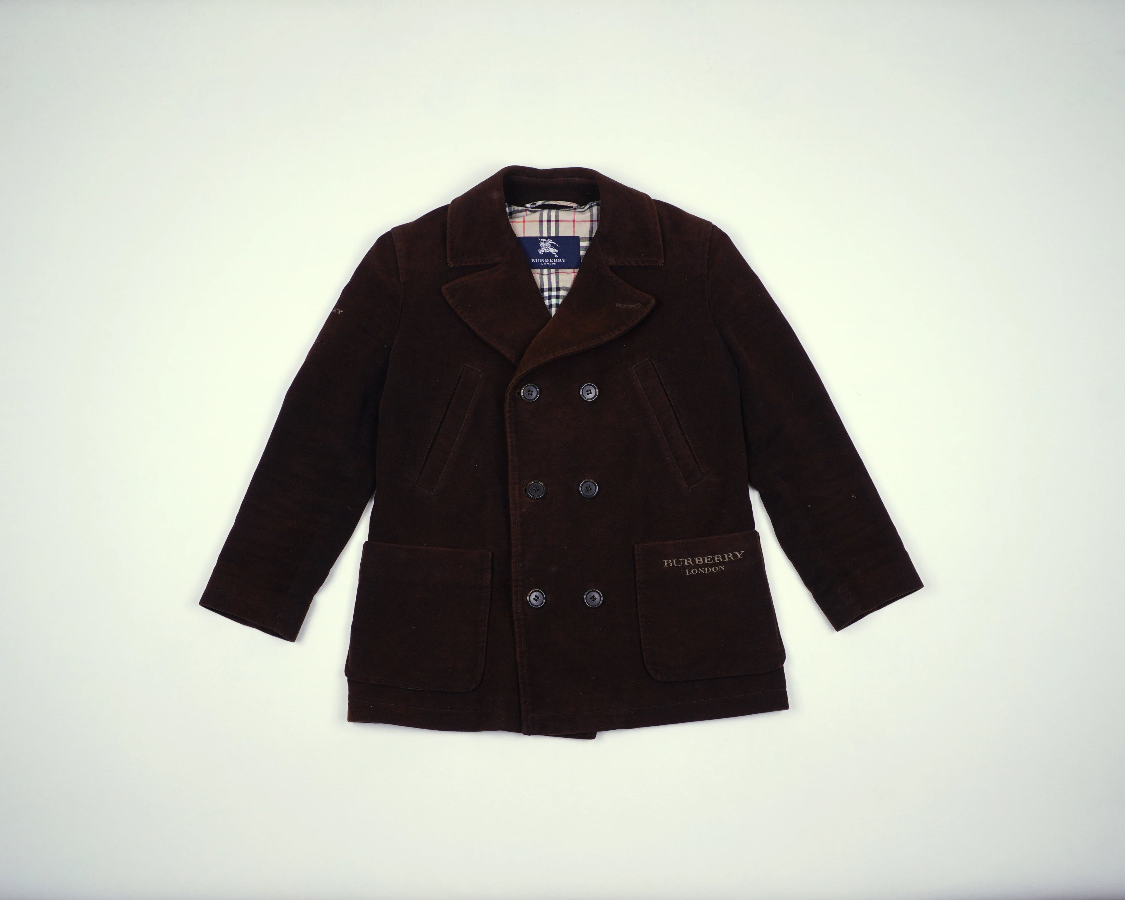 Burberry Brown Coat S Suede