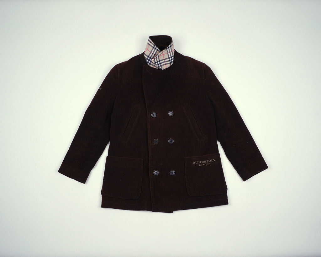 Burberry Brown Coat S Suede