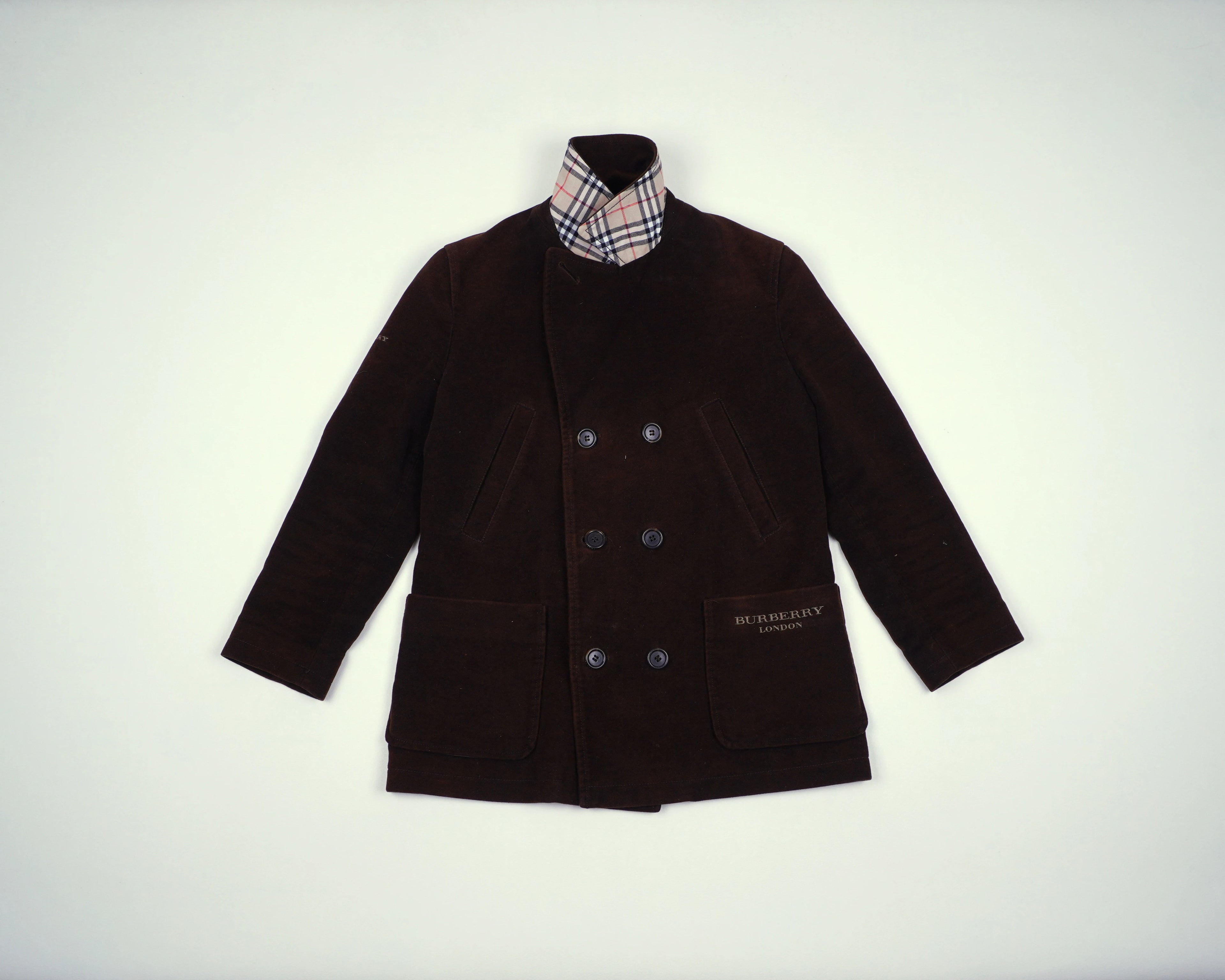 Burberry Brown Coat S Suede