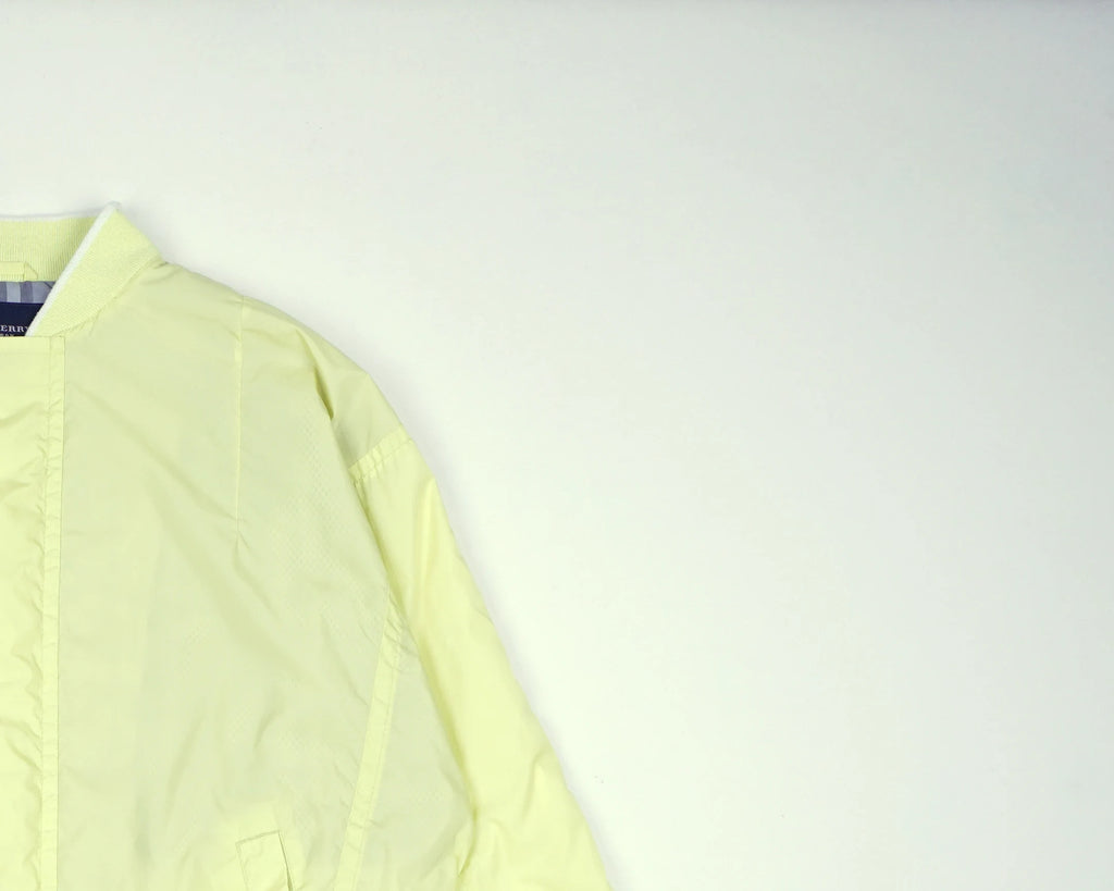 Burberry Yellow Bomber Jacket L Nylon