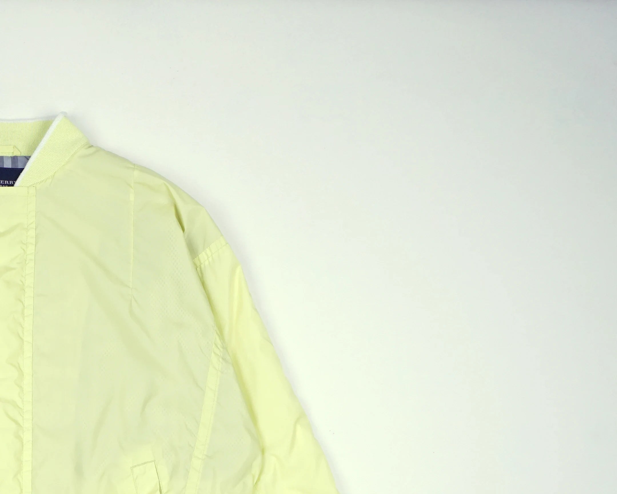 Burberry Yellow Bomber Jacket L Nylon