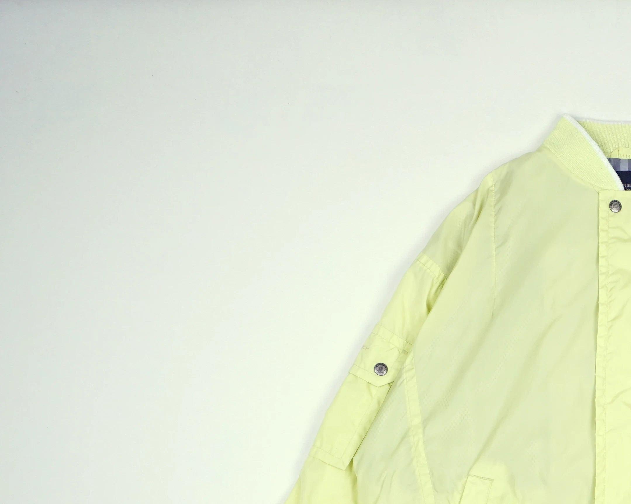 Burberry Yellow Bomber Jacket L Nylon