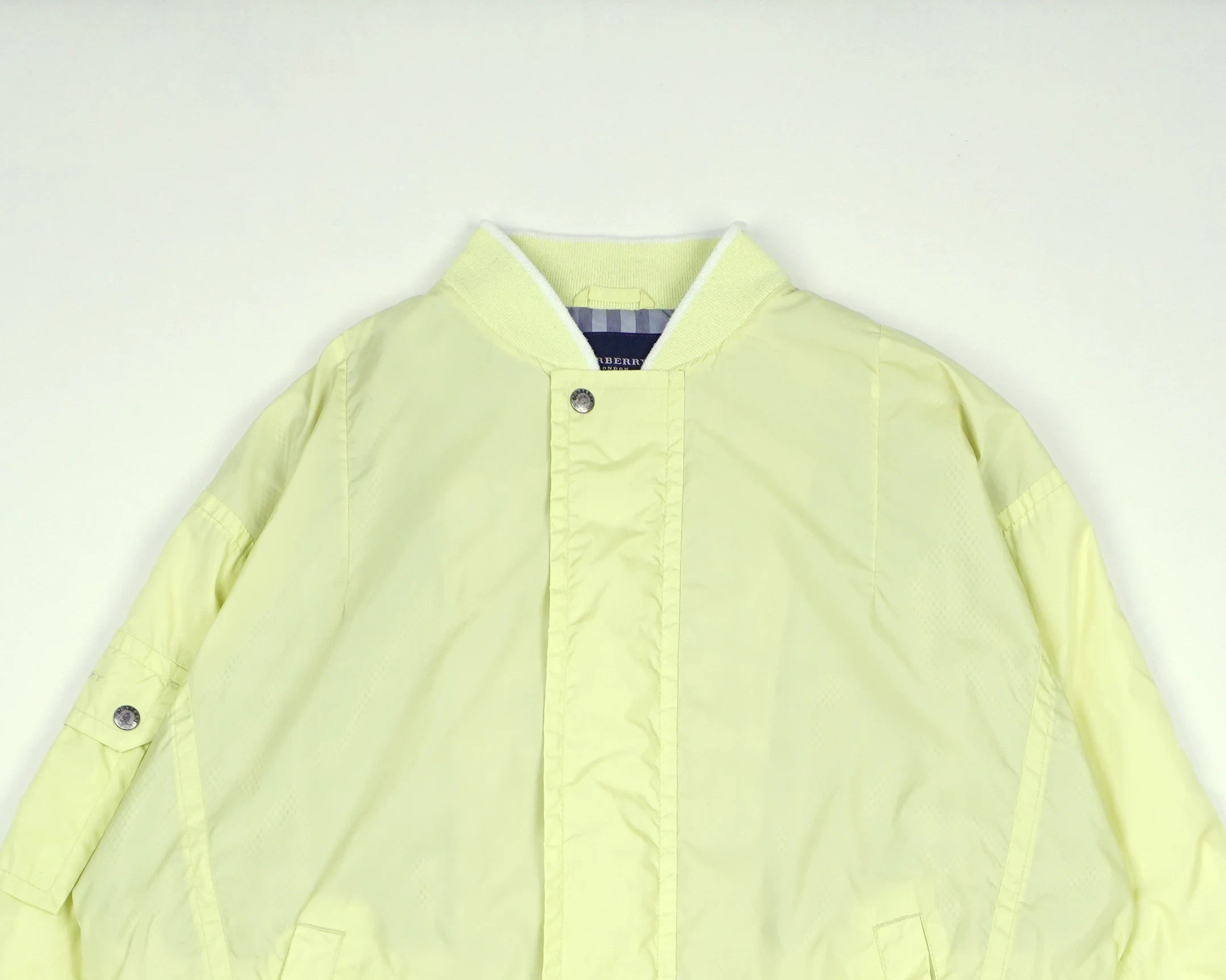Burberry Yellow Bomber Jacket L Nylon