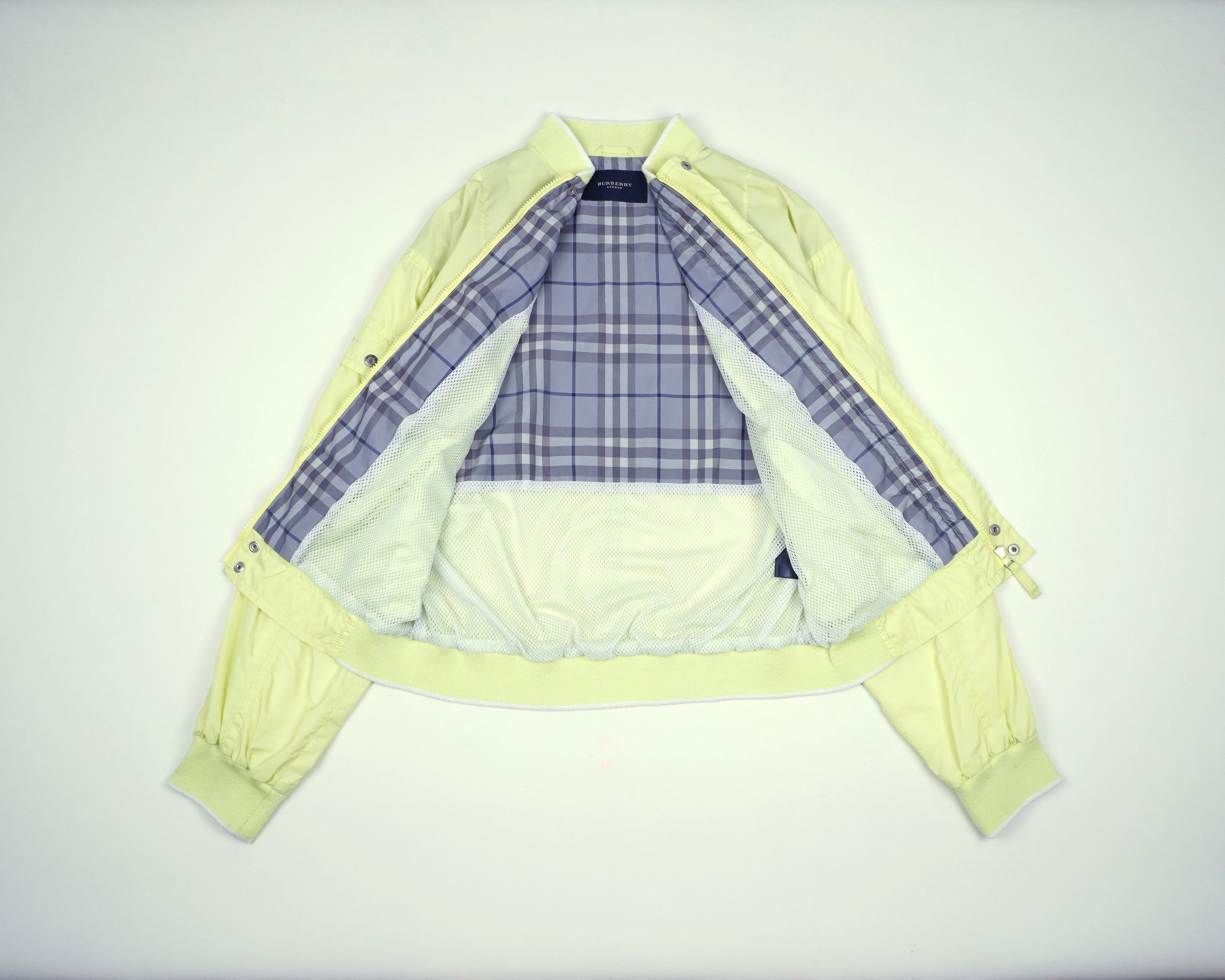Burberry Yellow Bomber Jacket L Nylon