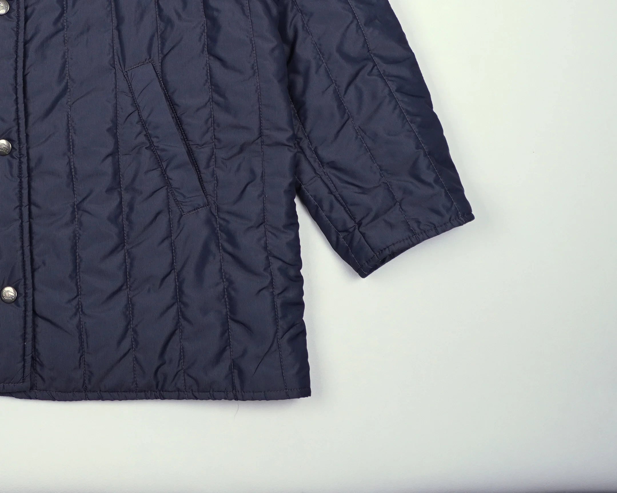 Burberry Navy Coat L Faux fur