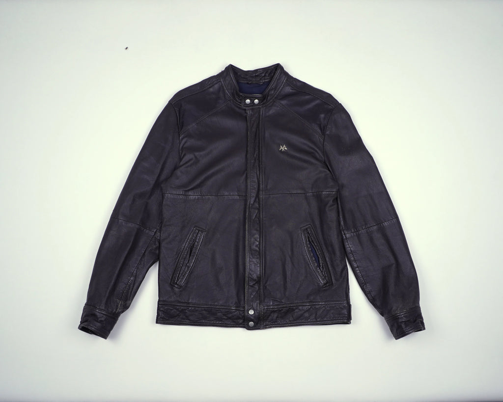 Burberry Black Jacket XS Leather