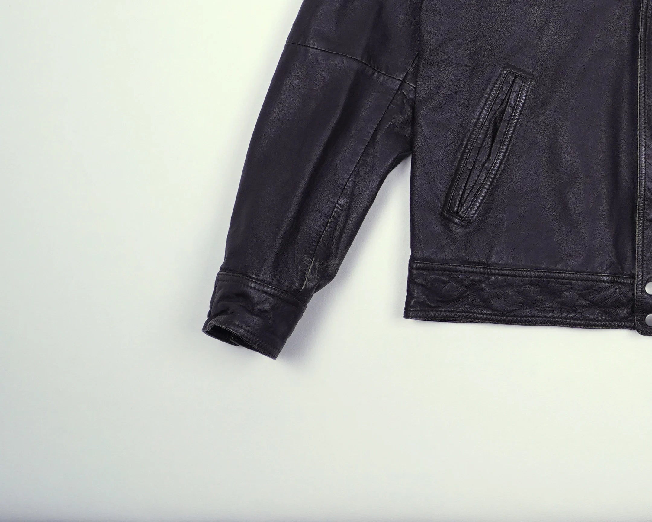 Burberry Black Jacket XS Leather