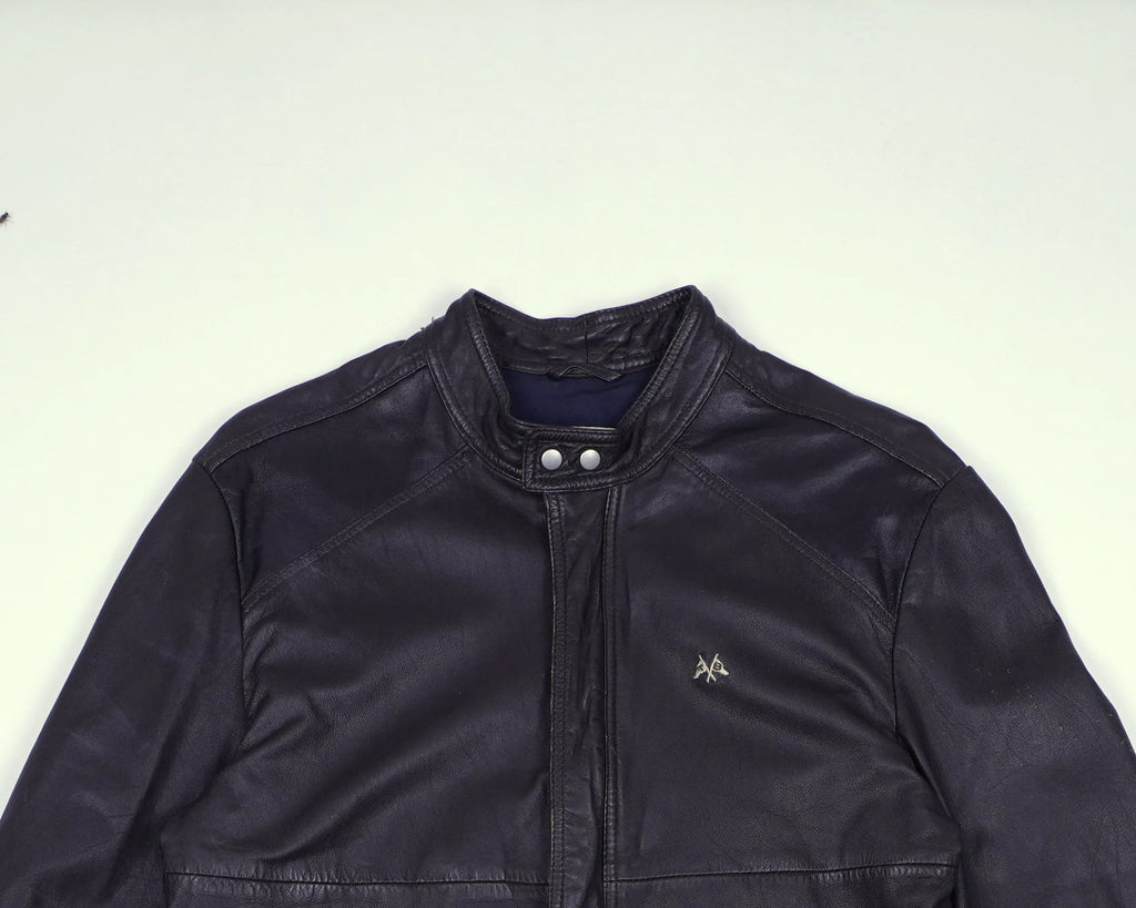 Burberry Black Jacket XS Leather