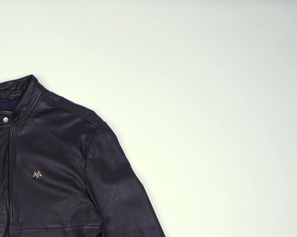 Burberry Black Jacket XS Leather