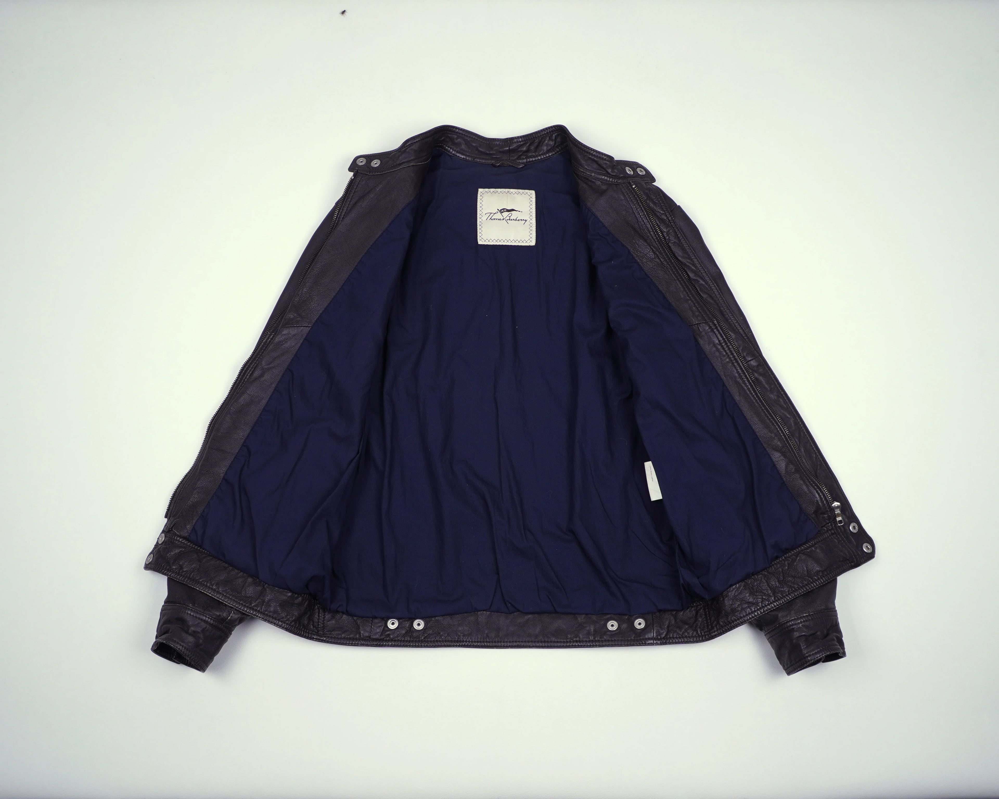 Burberry Black Jacket XS Leather