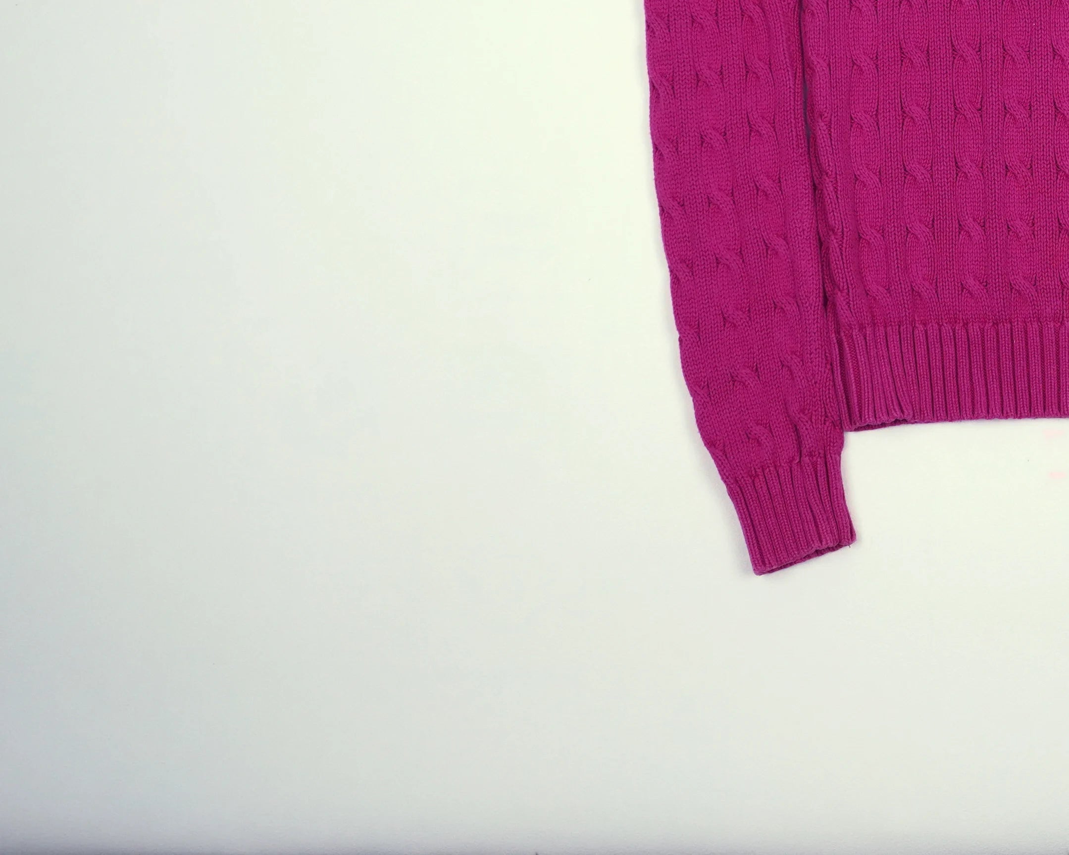 Ralph Lauren Pink Cable Knit XS Cotton