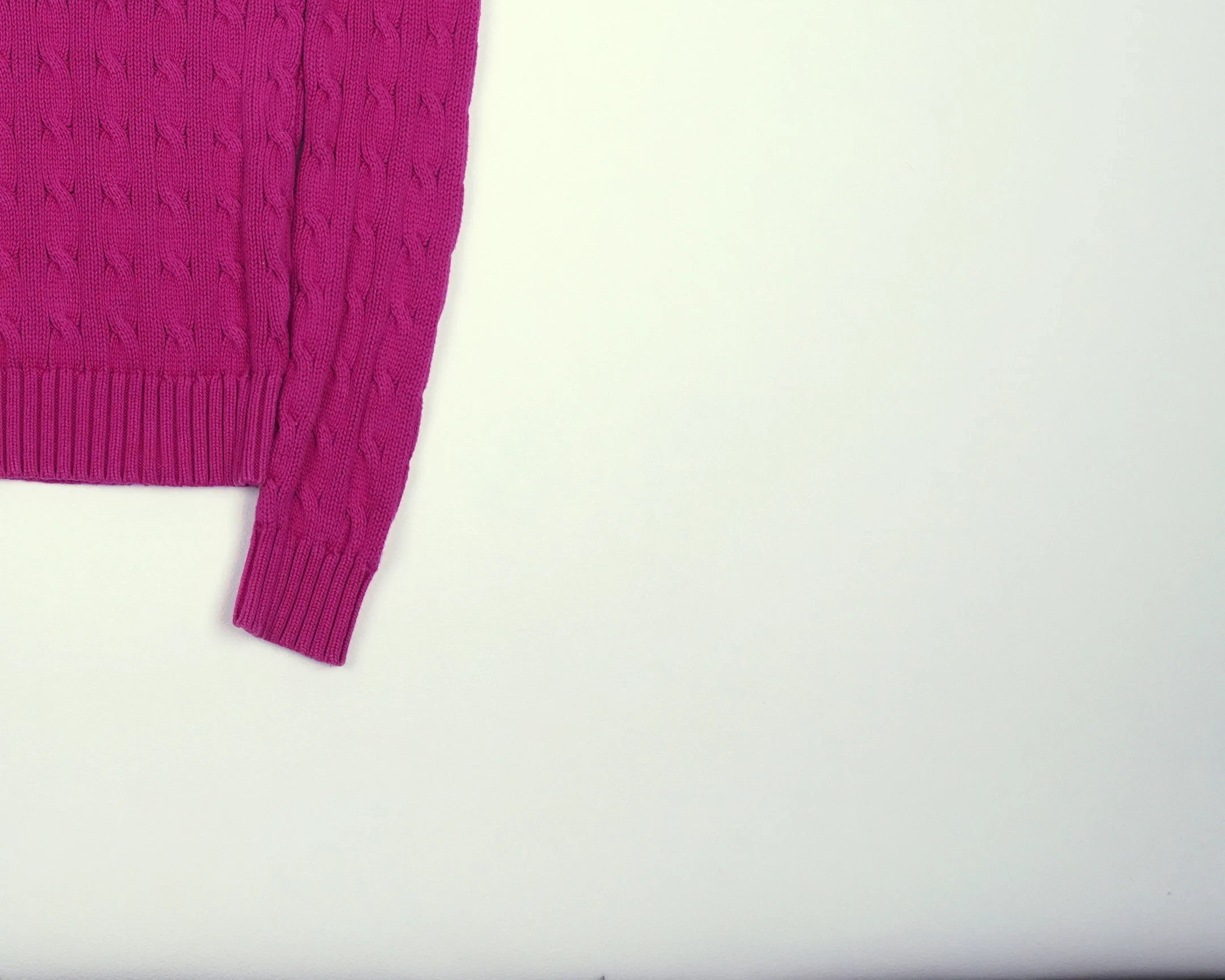 Ralph Lauren Pink Cable Knit XS Cotton