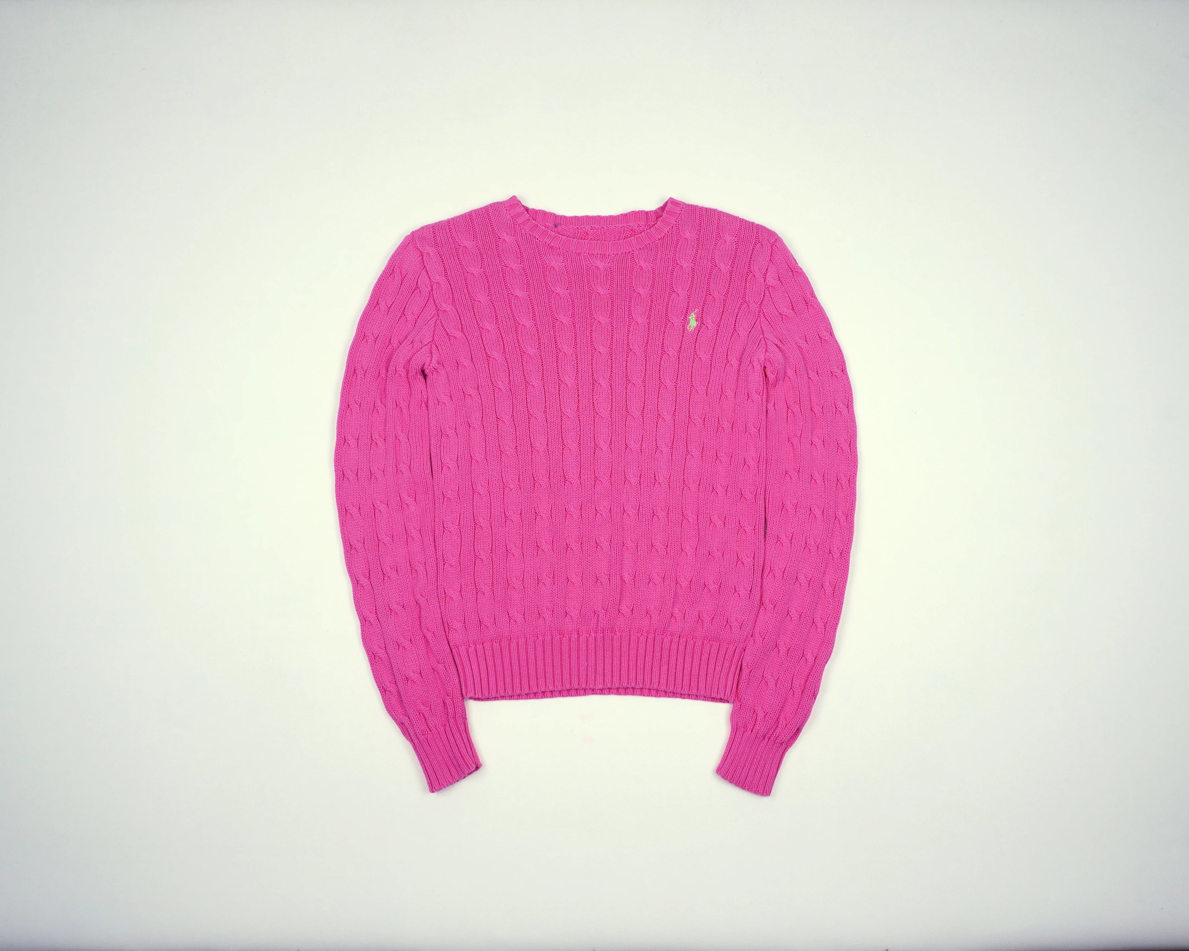 Ralph Lauren Pink Cable Knit XS Cotton