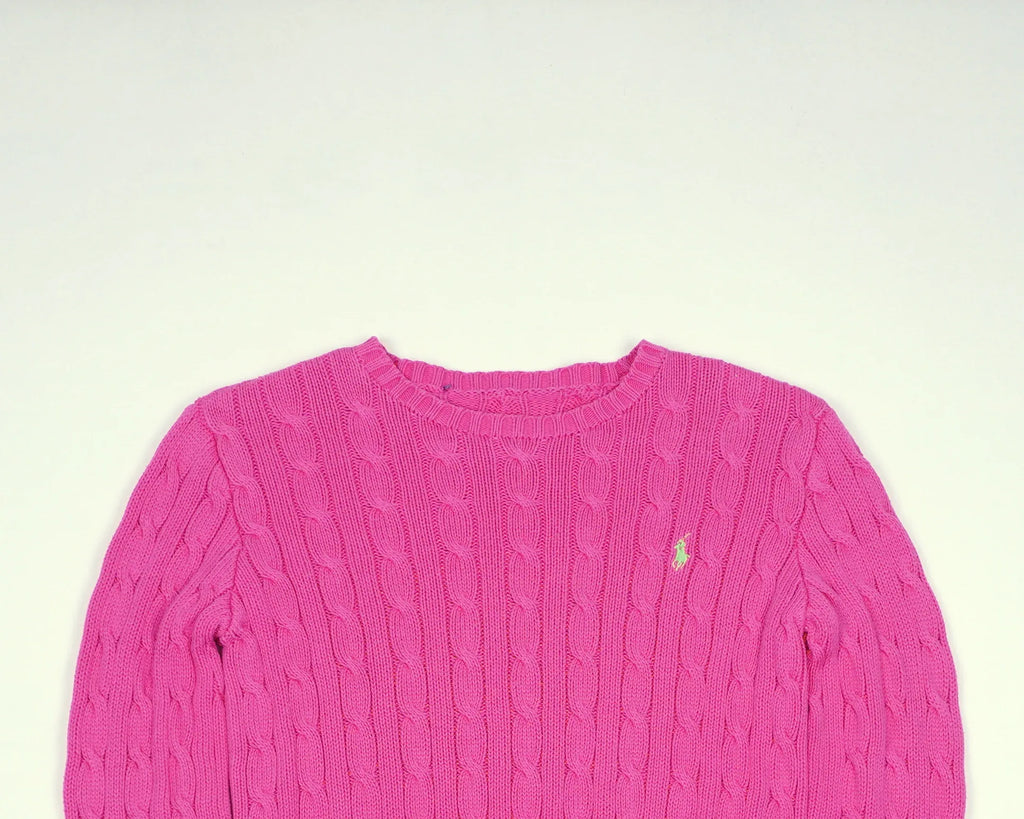 Ralph Lauren Pink Cable Knit XS Cotton