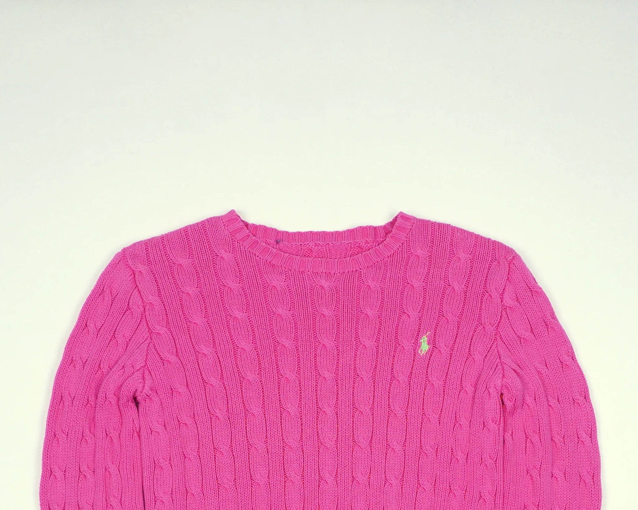 Ralph Lauren Pink Cable Knit XS Cotton