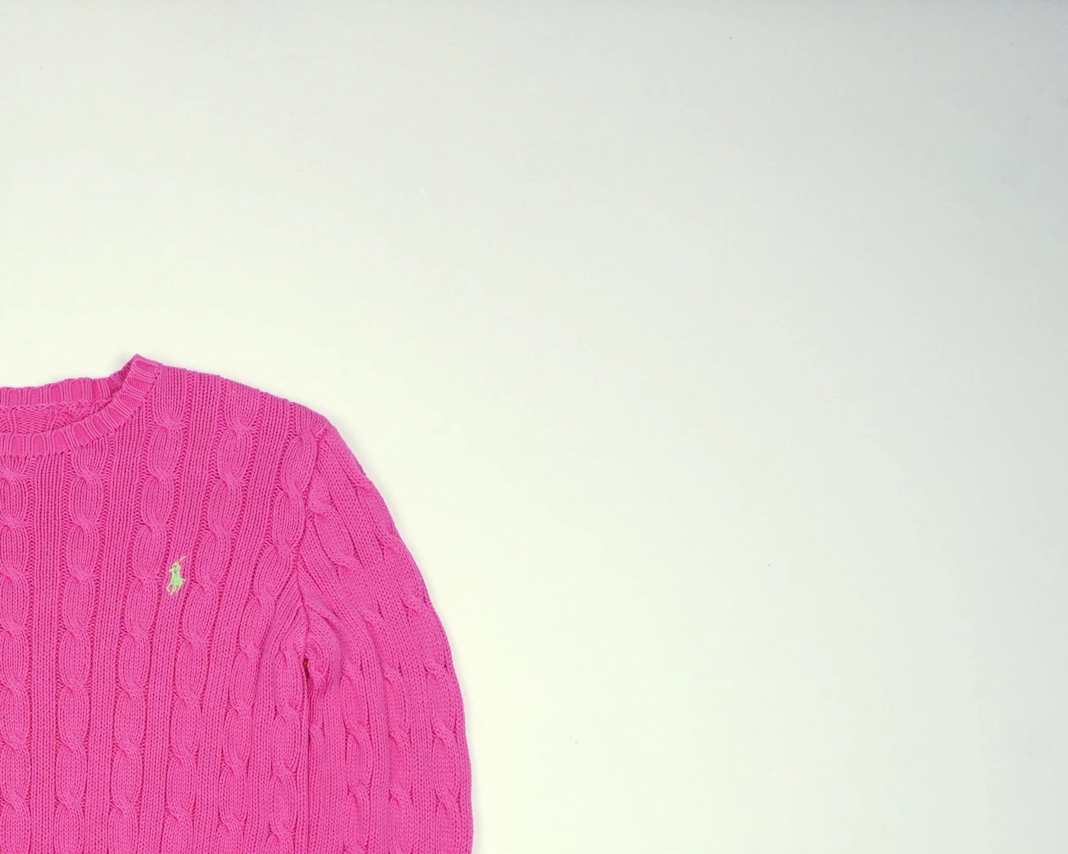 Ralph Lauren Pink Cable Knit XS Cotton