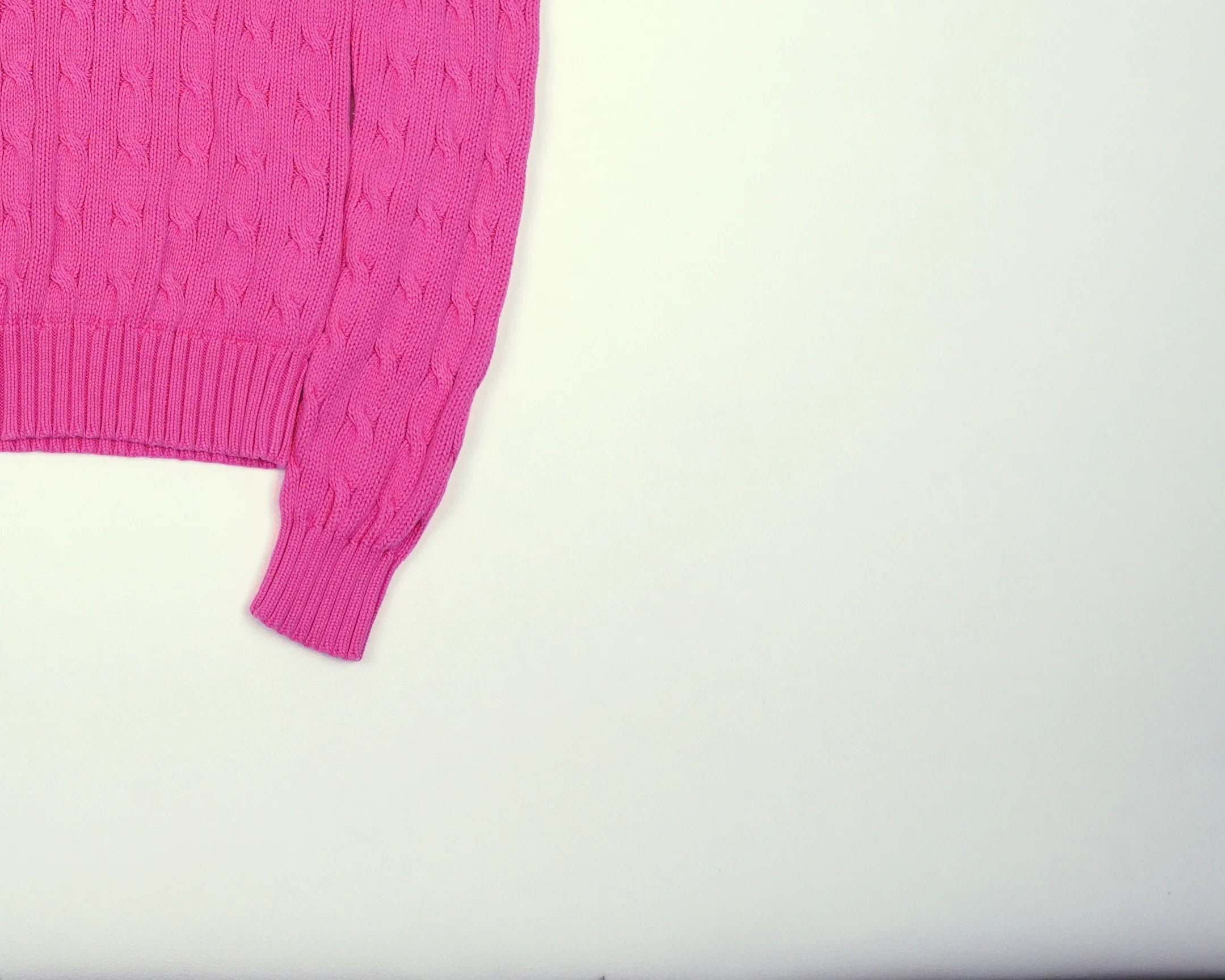 Ralph Lauren Pink Cable Knit XS Cotton