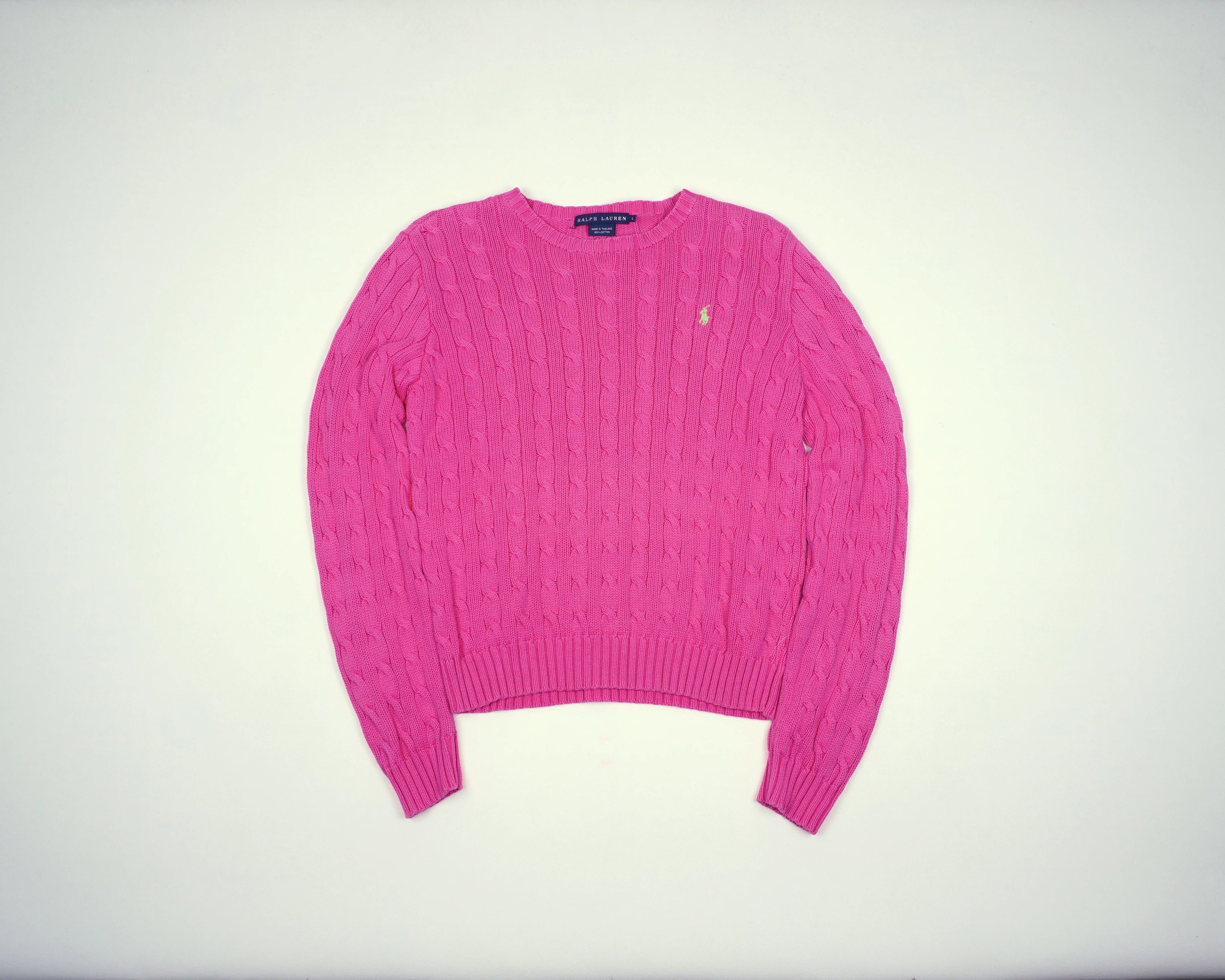 Ralph Lauren Pink Cable Knit XXS Cotton
