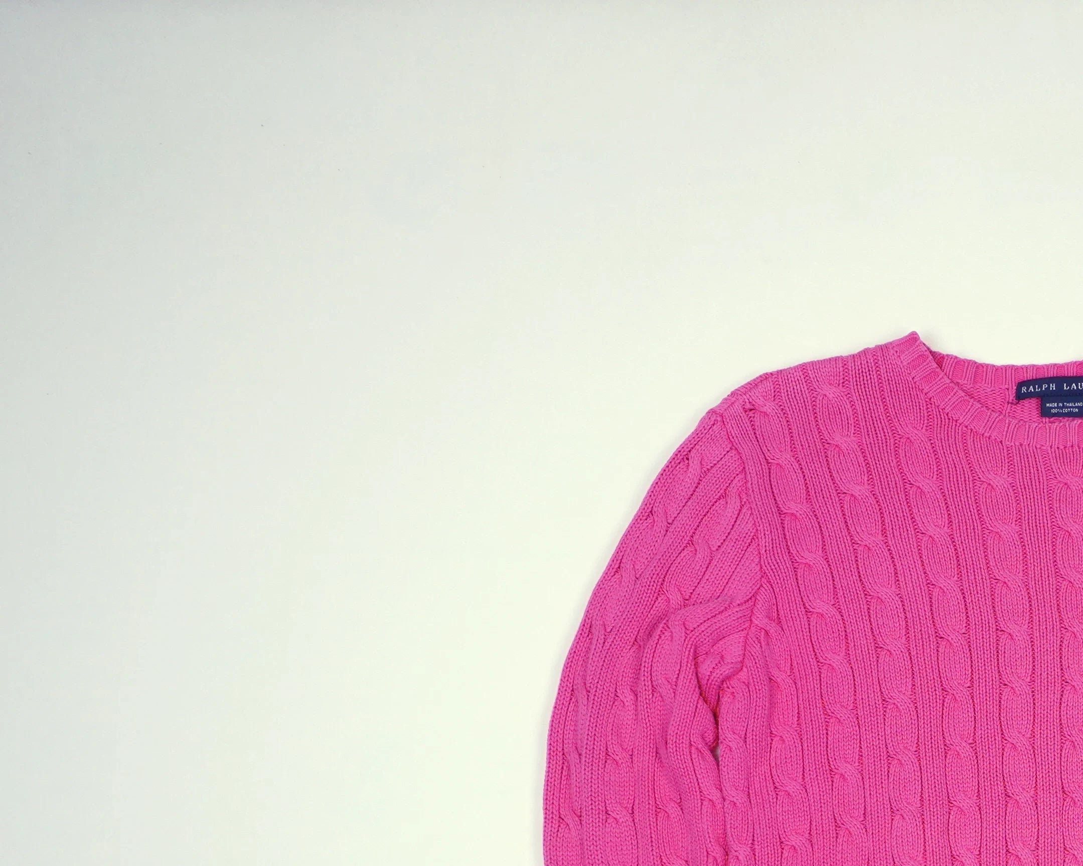 Ralph Lauren Pink Cable Knit XXS Cotton