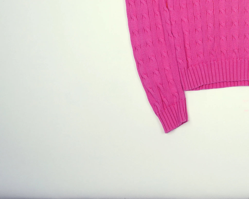 Ralph Lauren Pink Cable Knit XXS Cotton