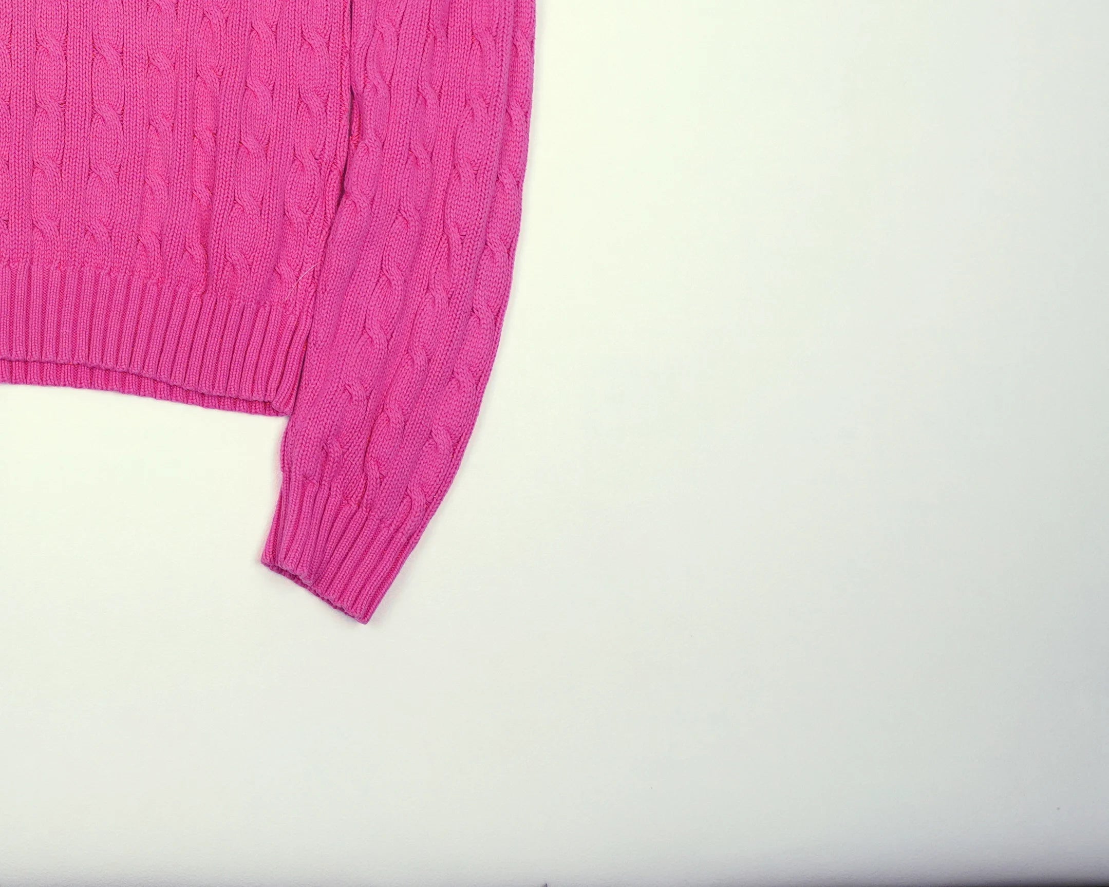 Ralph Lauren Pink Cable Knit XXS Cotton