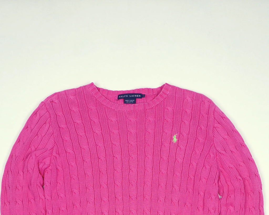 Ralph Lauren Pink Cable Knit XXS Cotton