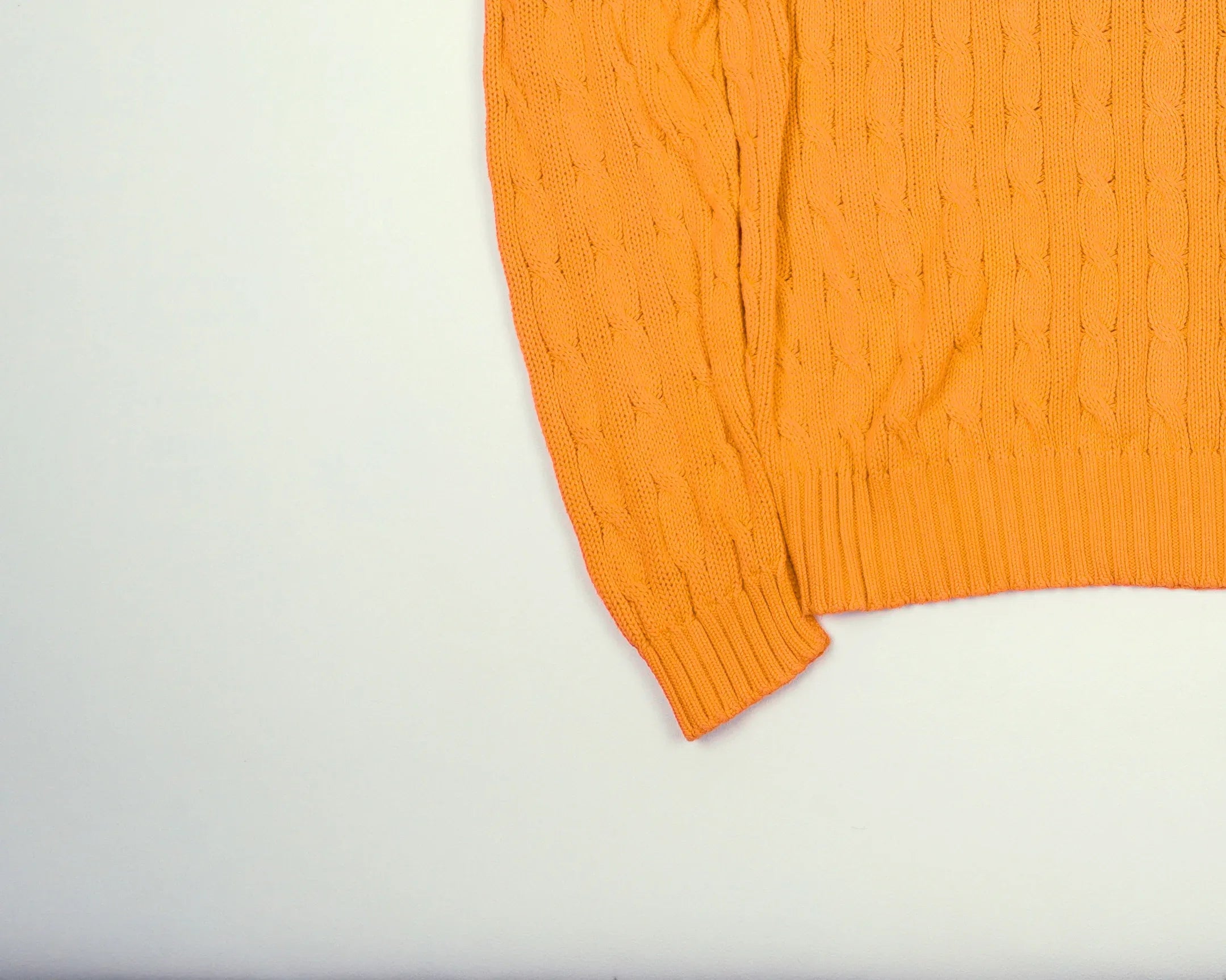 Ralph Lauren Orange Cable Knit L Cotton