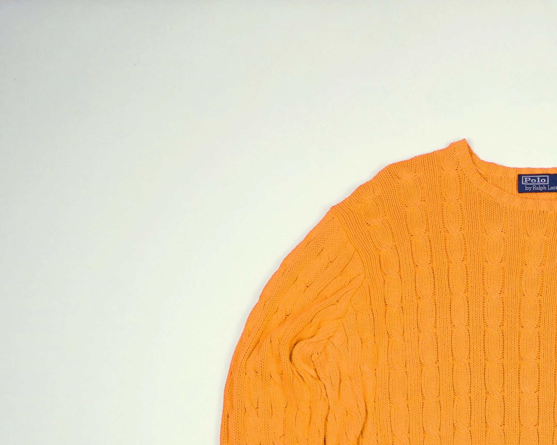Ralph Lauren Orange Cable Knit L Cotton