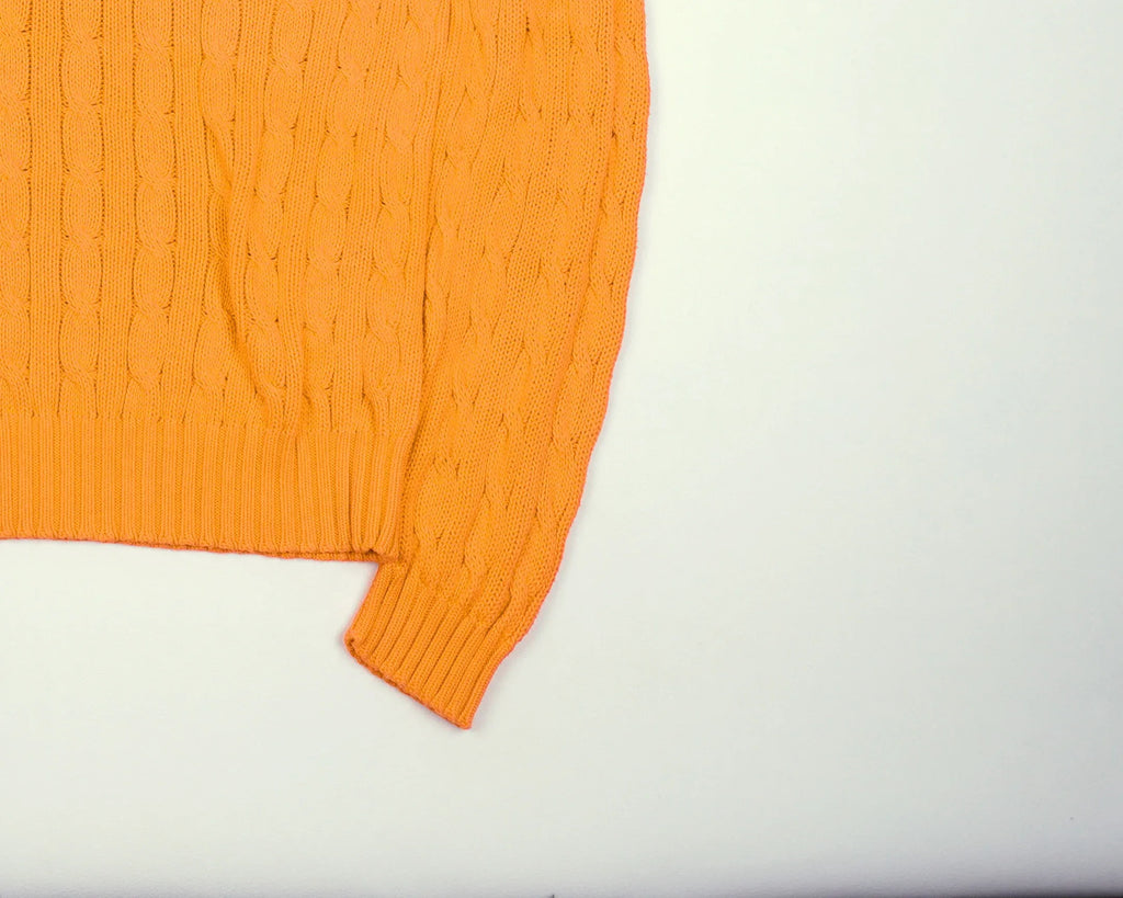 Ralph Lauren Orange Cable Knit L Cotton