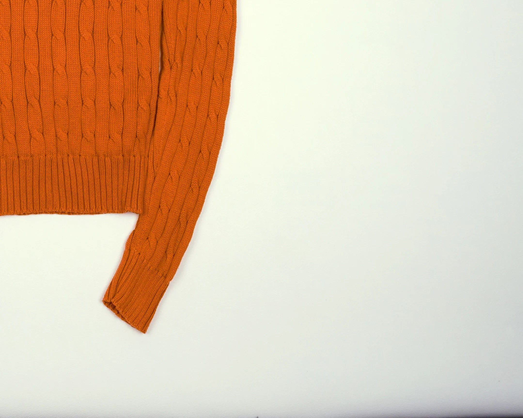 Ralph Lauren Orange Cable Knit M