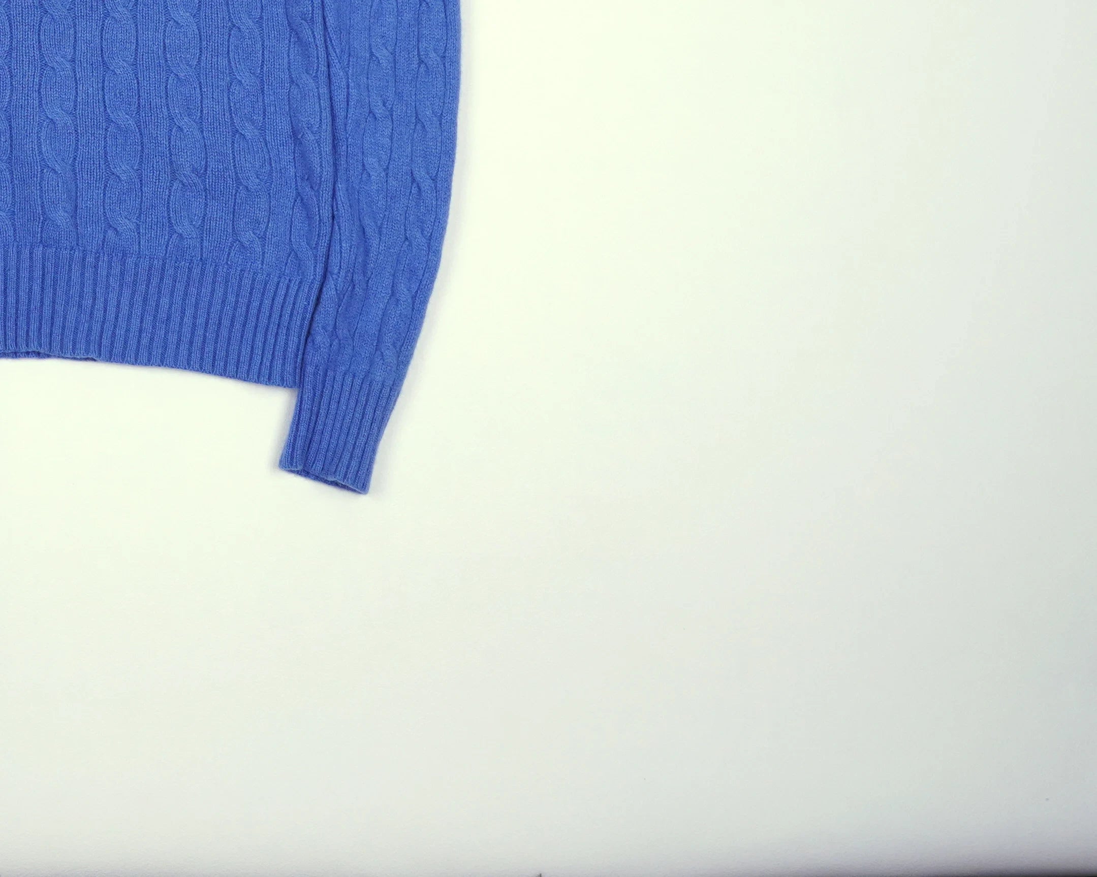 Ralph Lauren Blue Cable Knit S Wool