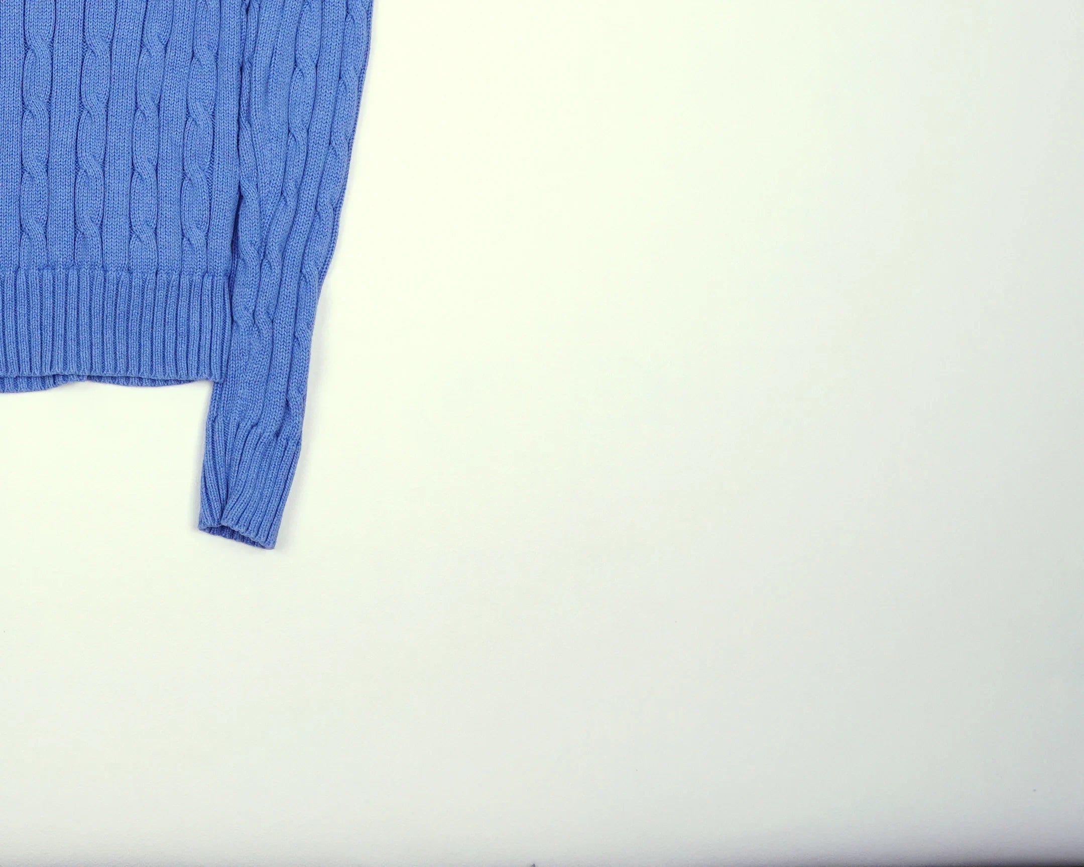 Ralph Lauren Blue Cable Knit S Cotton
