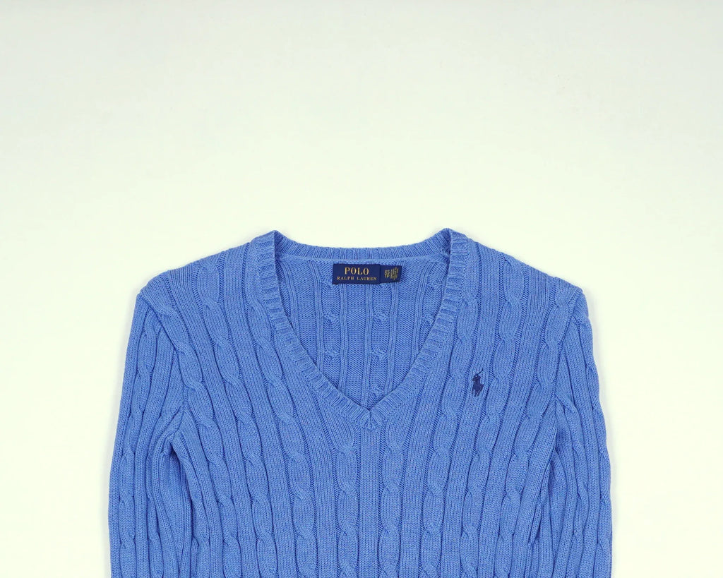 Ralph Lauren Blue Cable Knit S Cotton