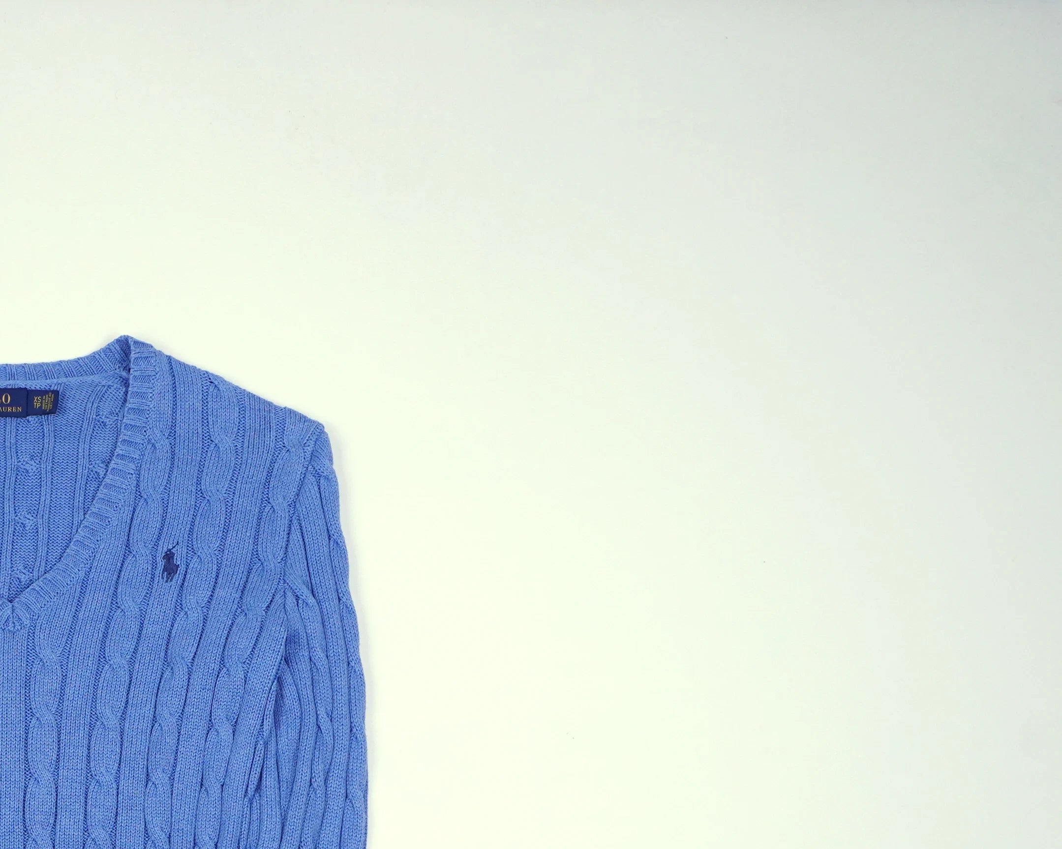 Ralph Lauren Blue Cable Knit S Cotton