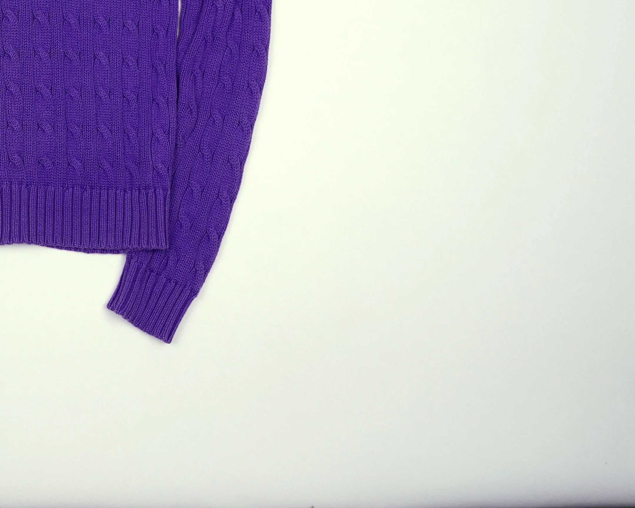 Ralph Lauren Purple Cable Knit S Cotton